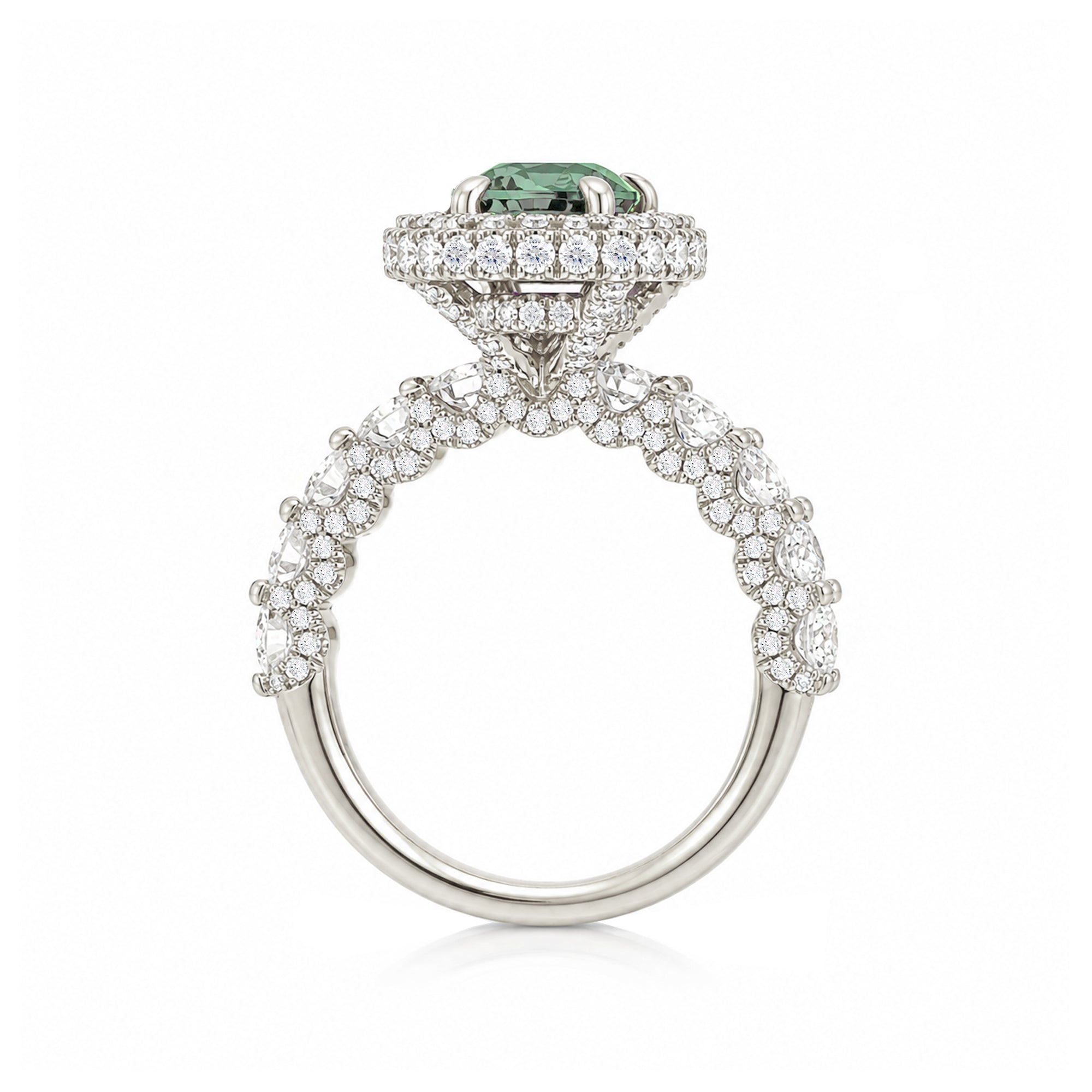 The Florence Oval Green Sapphire Ring