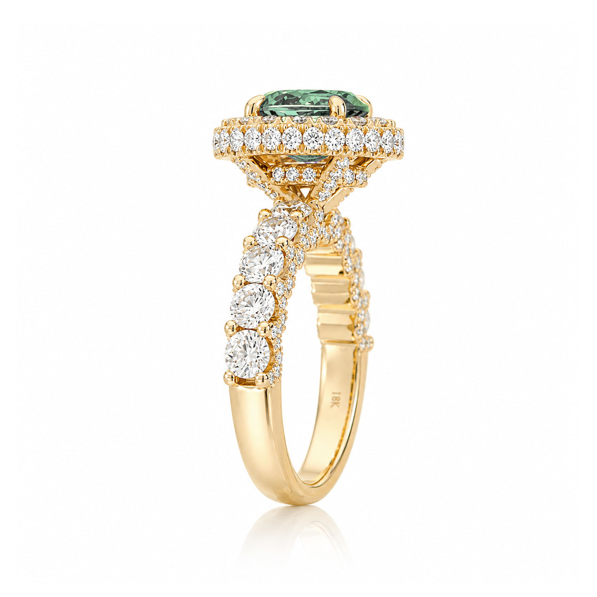 The Florence Oval Green Sapphire Ring