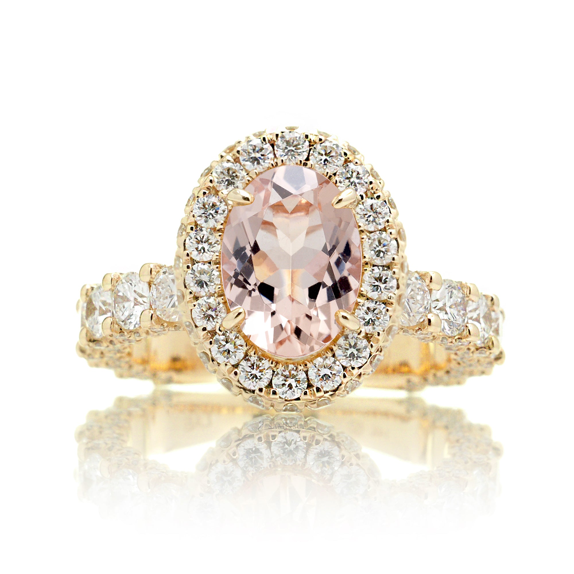 The Florence Oval Morganite Ring