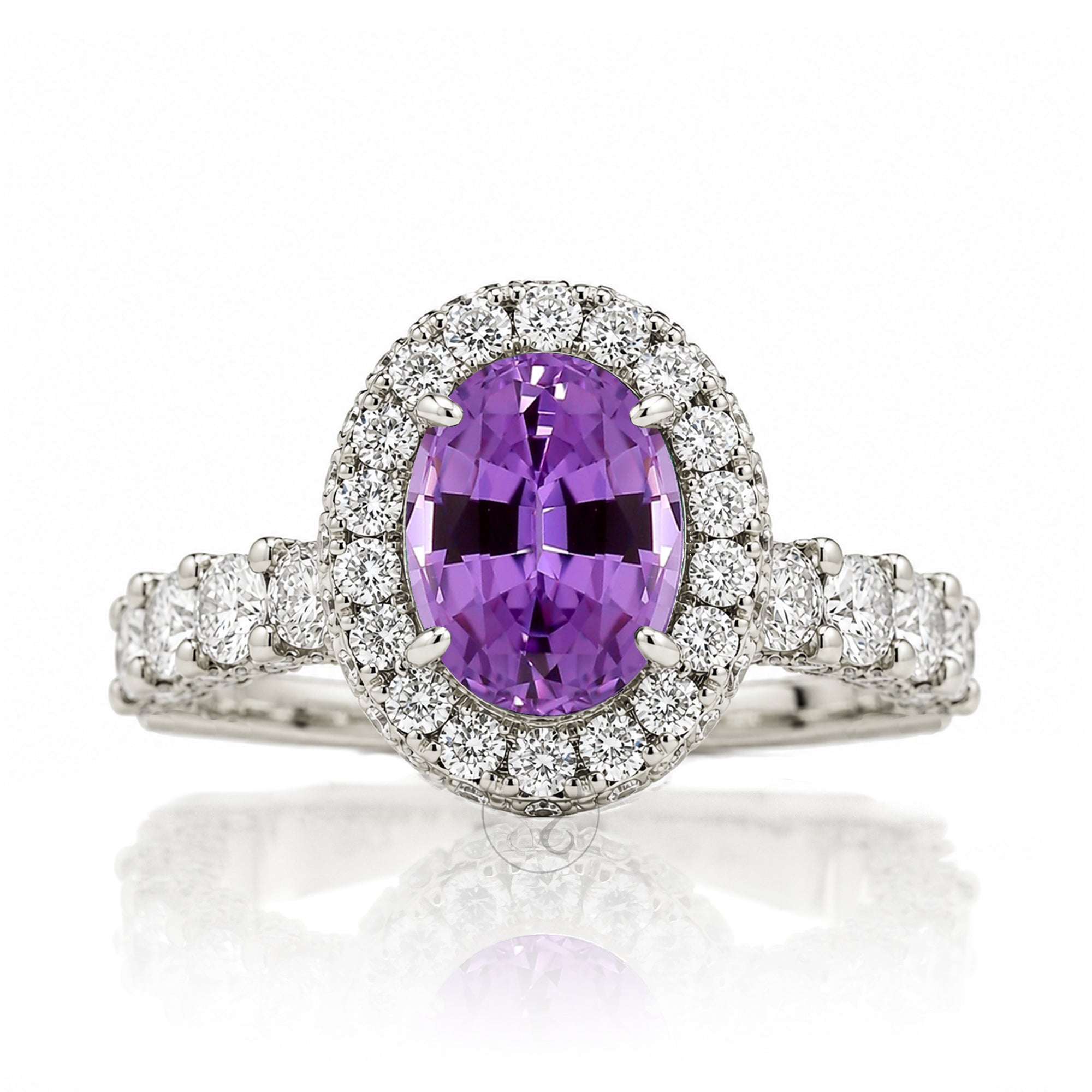 The Florence Oval Amethyst Ring