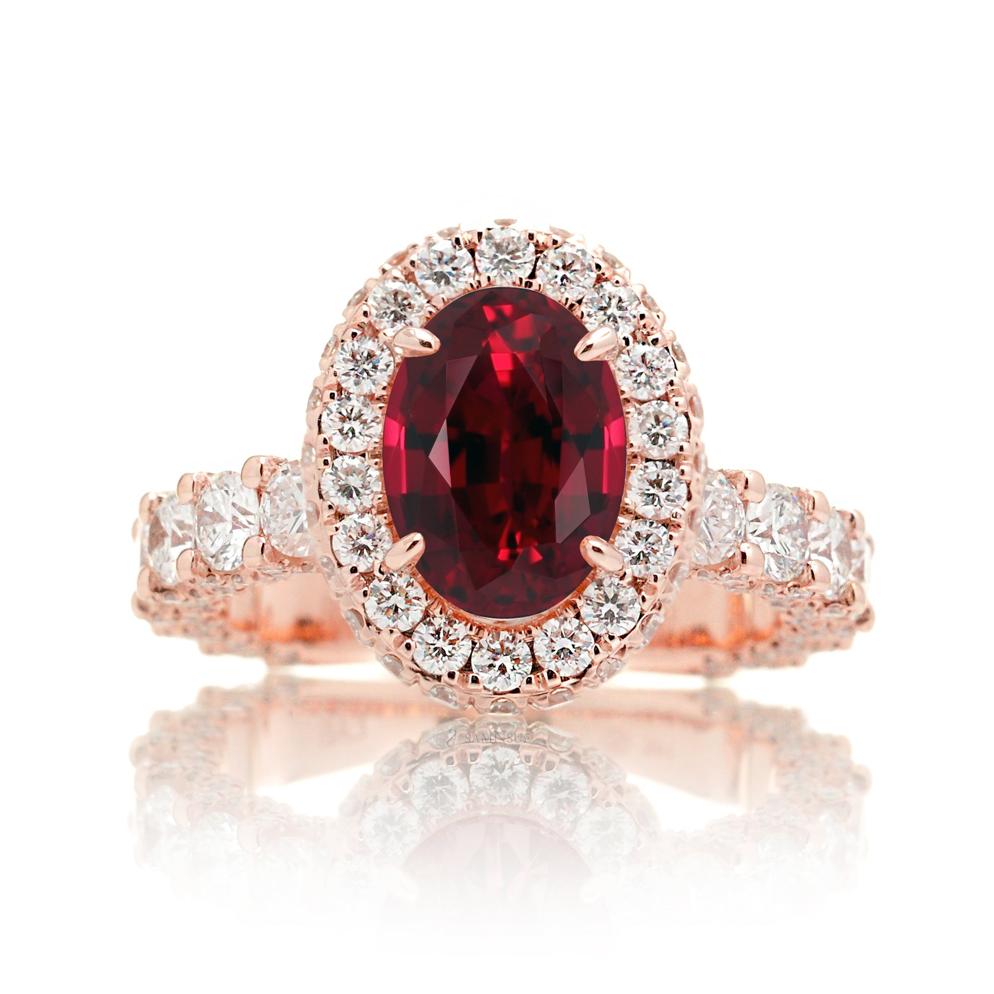 The Florence Oval Ruby Ring (Lab-Grown)