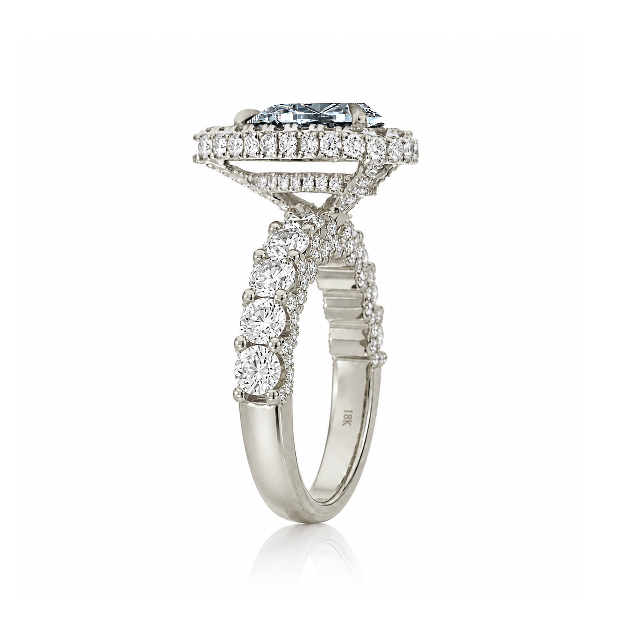 The Florence Pear Cut Aquamarine Ring