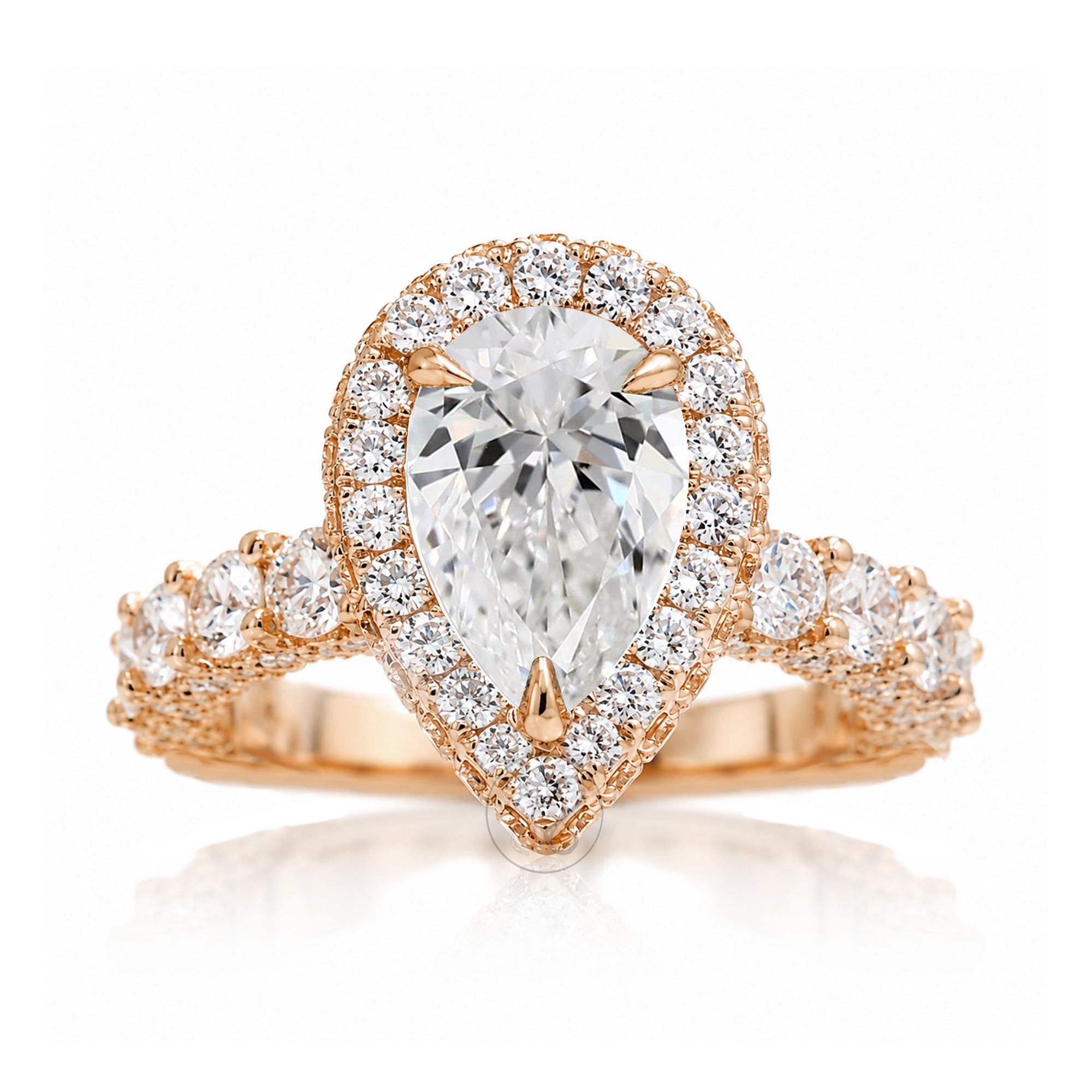 The Florence Pear Diamond Ring