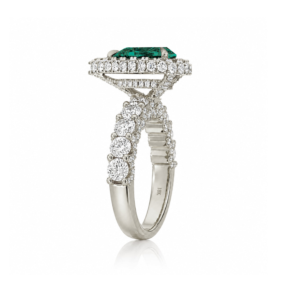 The Florence Pear Cut Emerald Ring