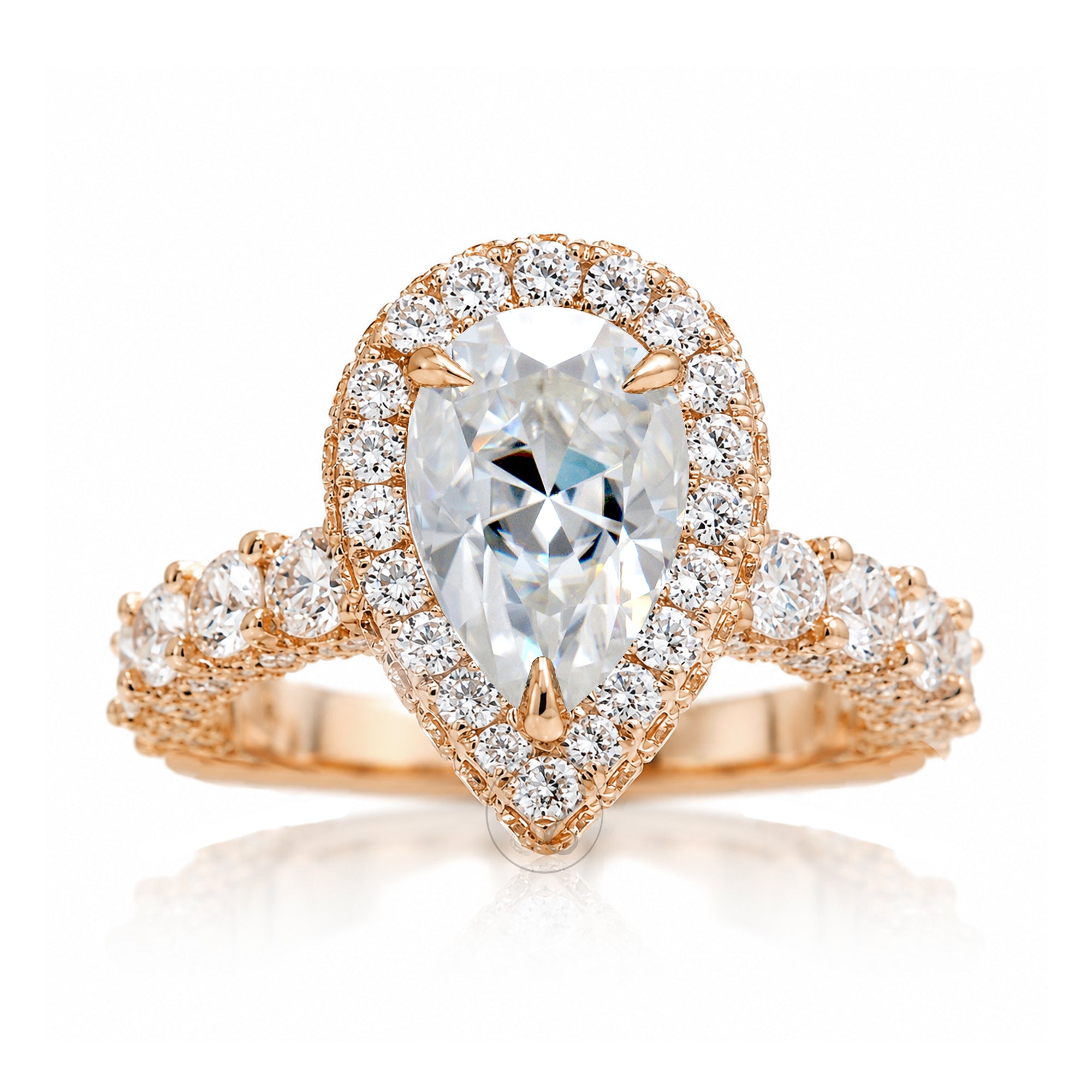 The Florence Pear Moissanite Ring