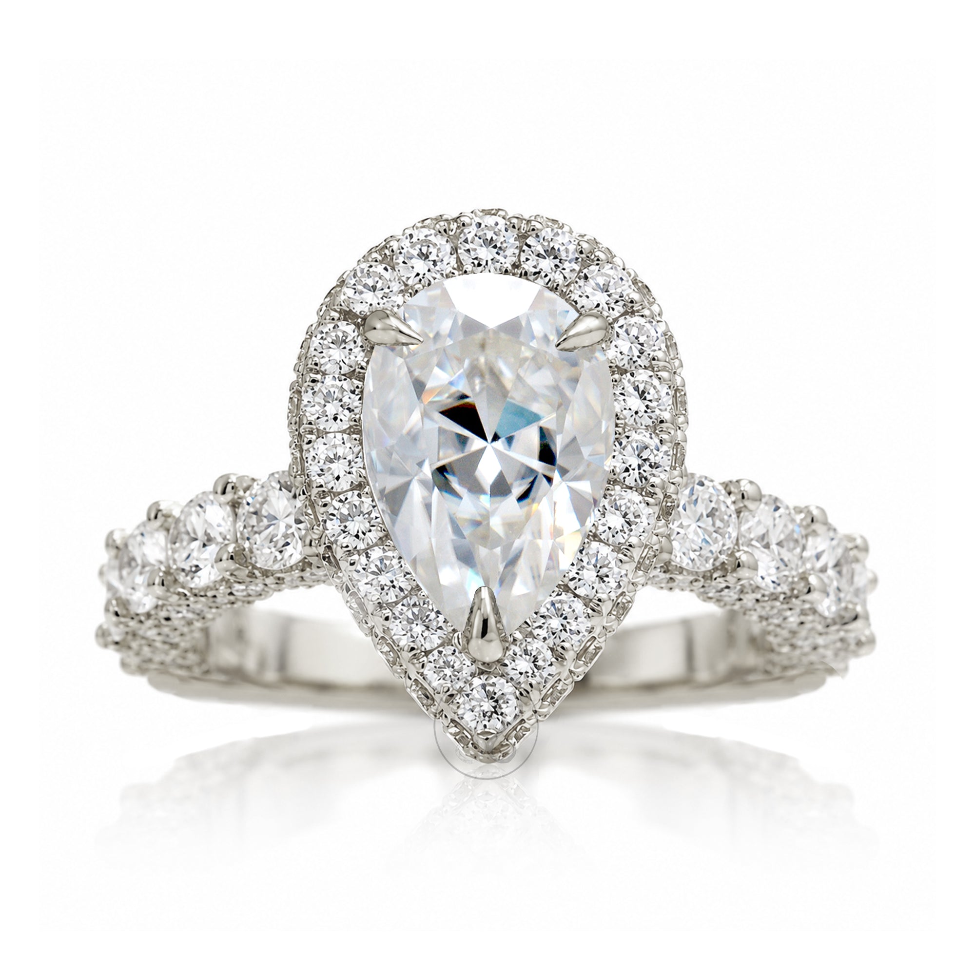 The Florence Pear Moissanite Ring