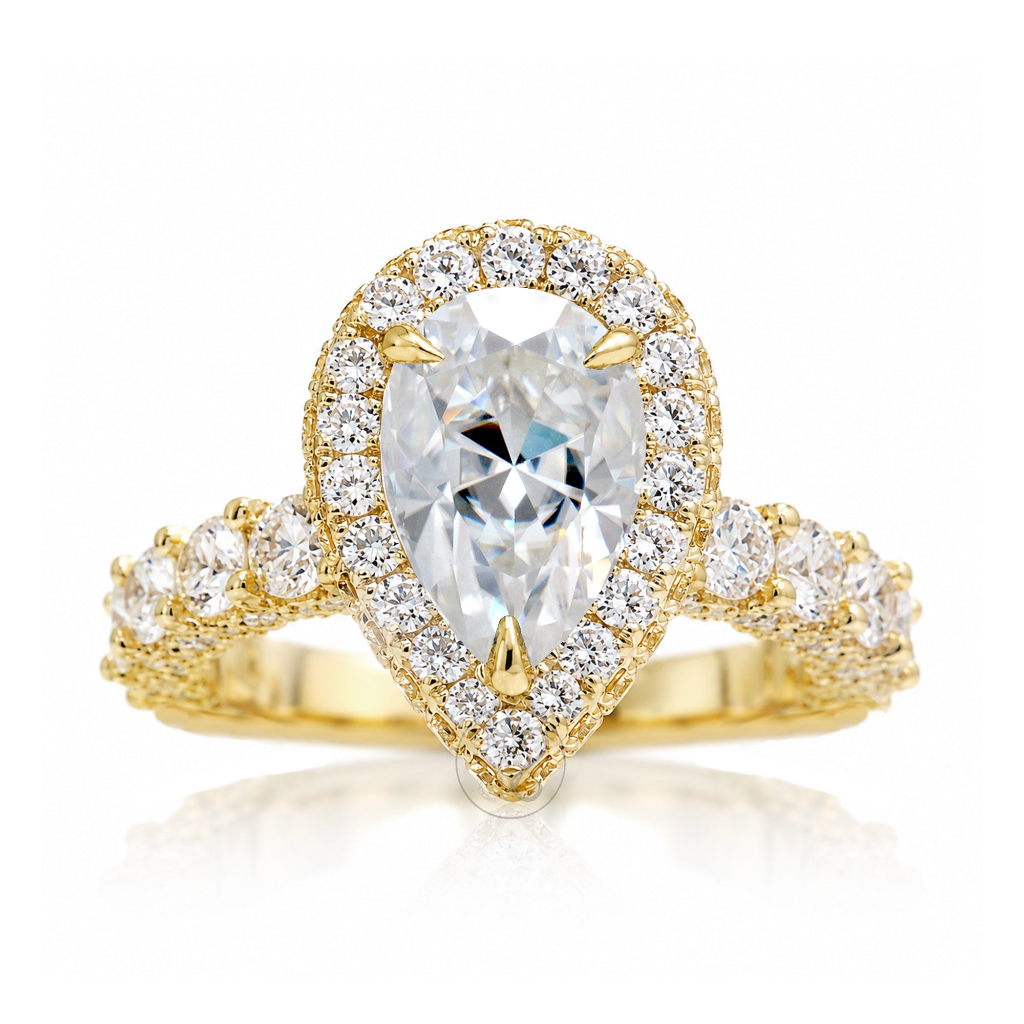 The Florence Pear Moissanite Ring