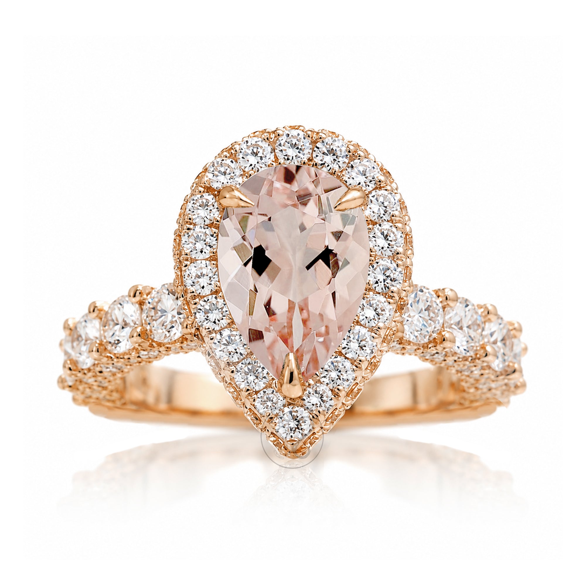 The Florence Pear Morganite Ring
