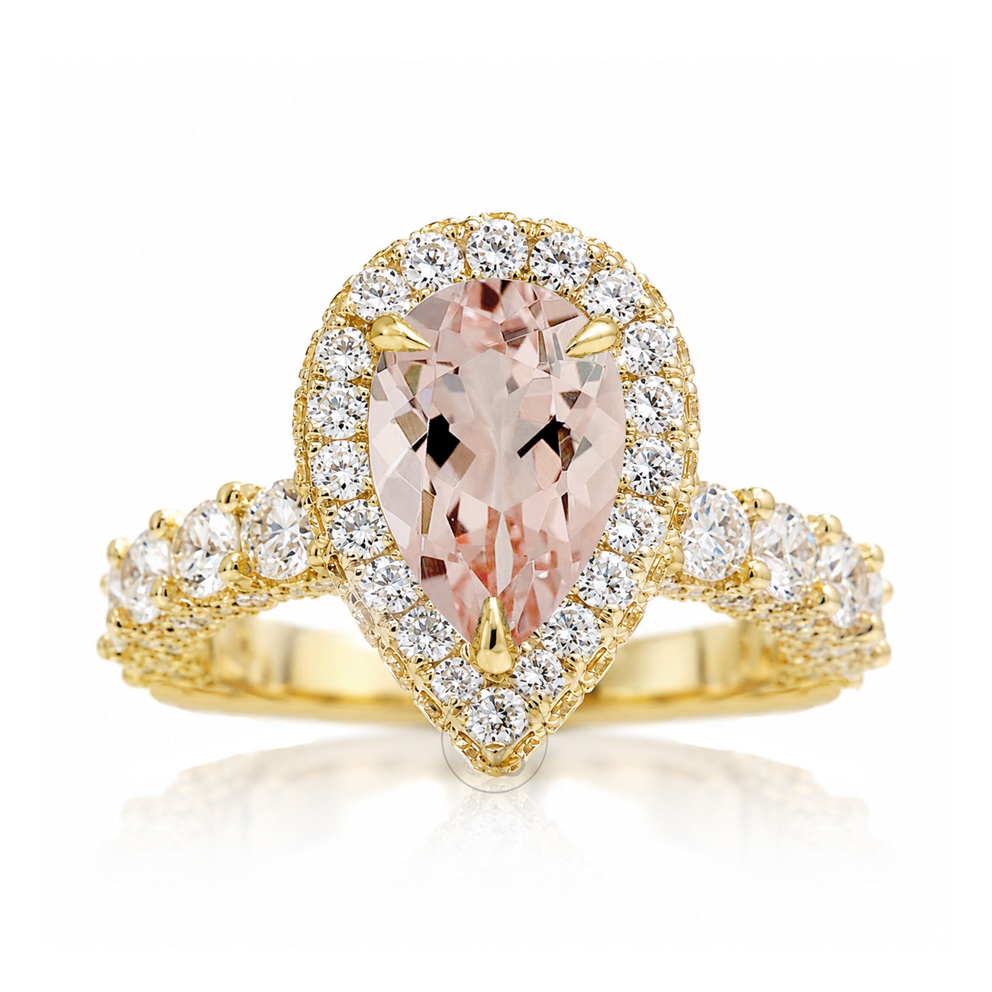 The Florence Pear Morganite Ring