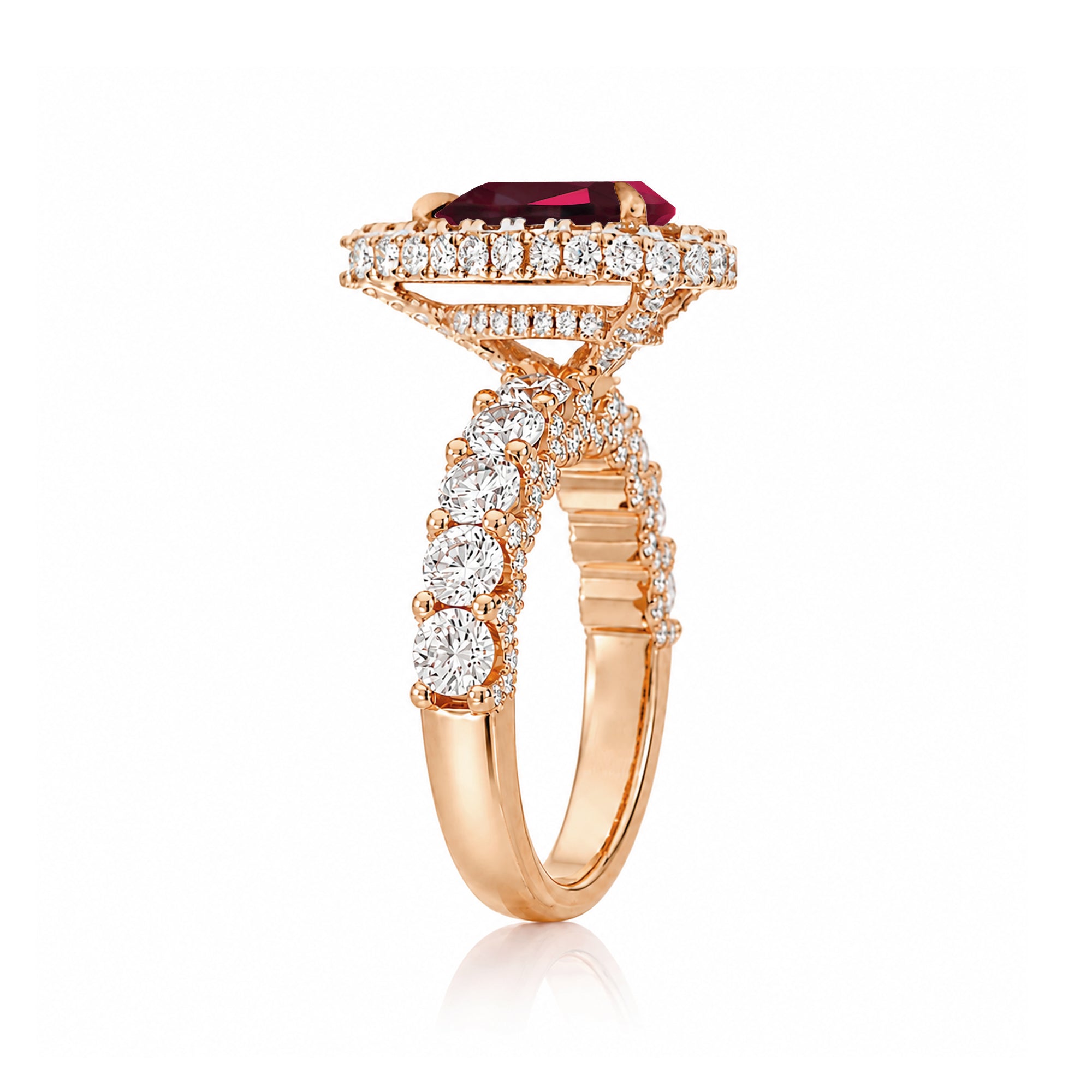 The Florence Pear Cut Ruby Ring