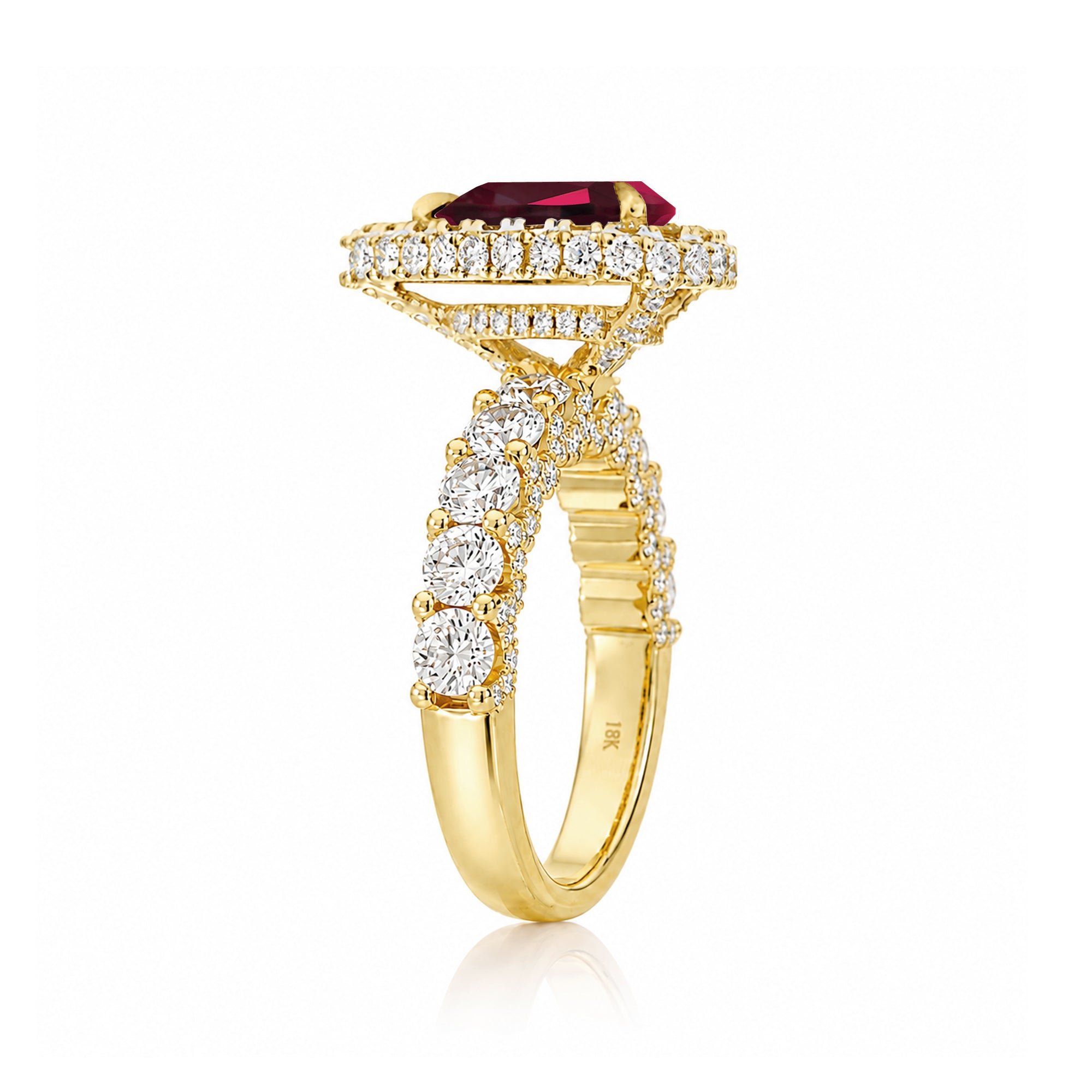 The Florence Pear Cut Ruby Ring