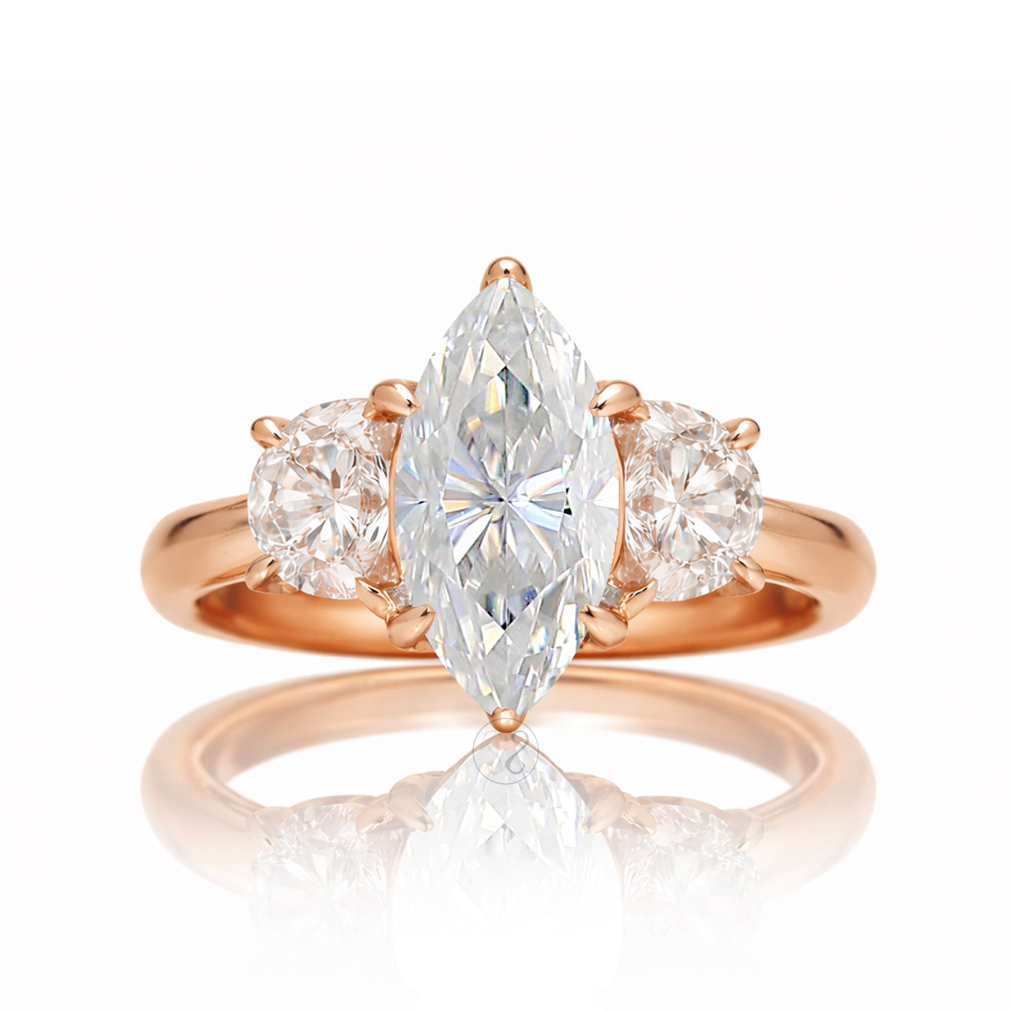 The Claire Marquise Cut Moissanite Ring