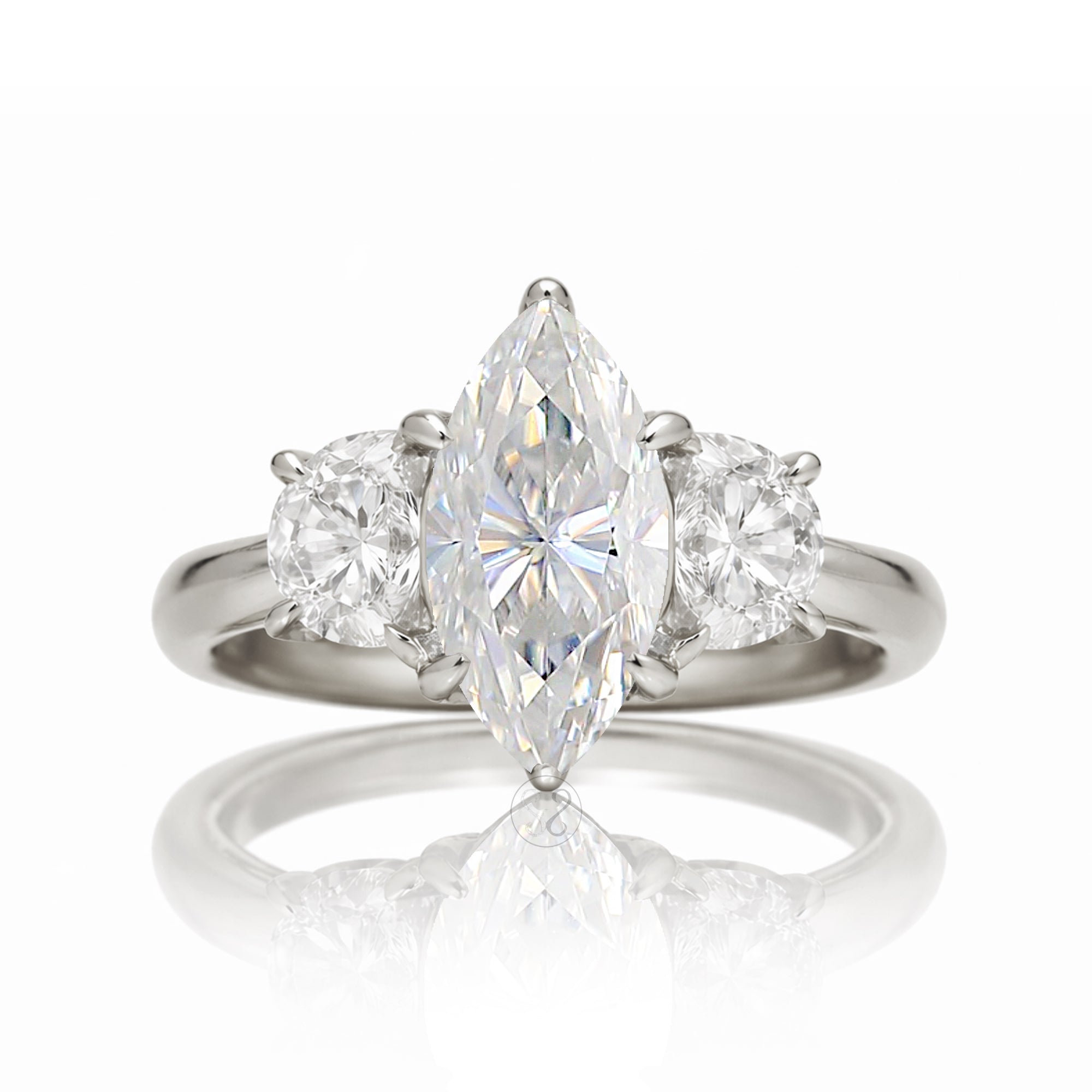 The Claire Marquise Cut Moissanite Ring