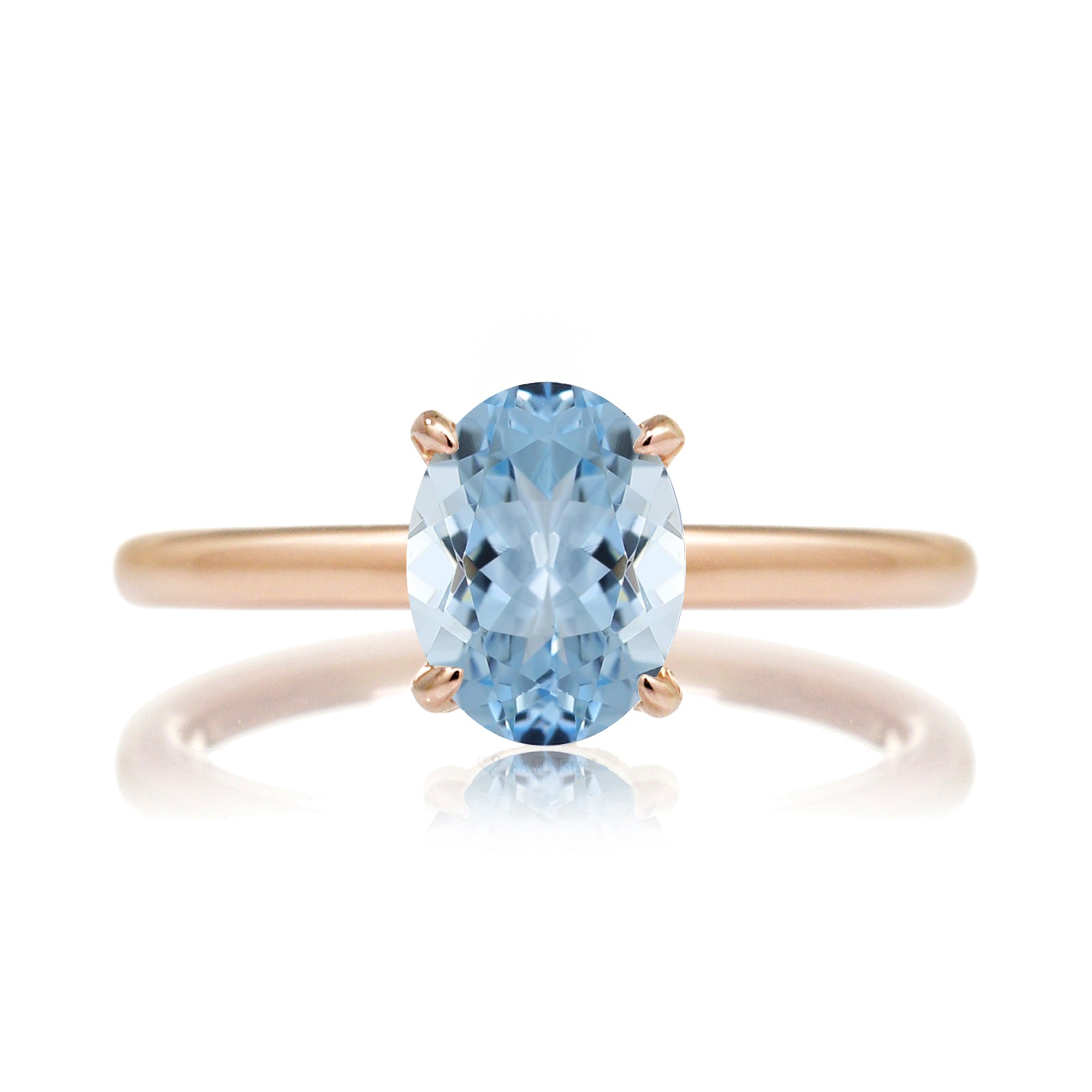 The Lucy Oval Aquamarine