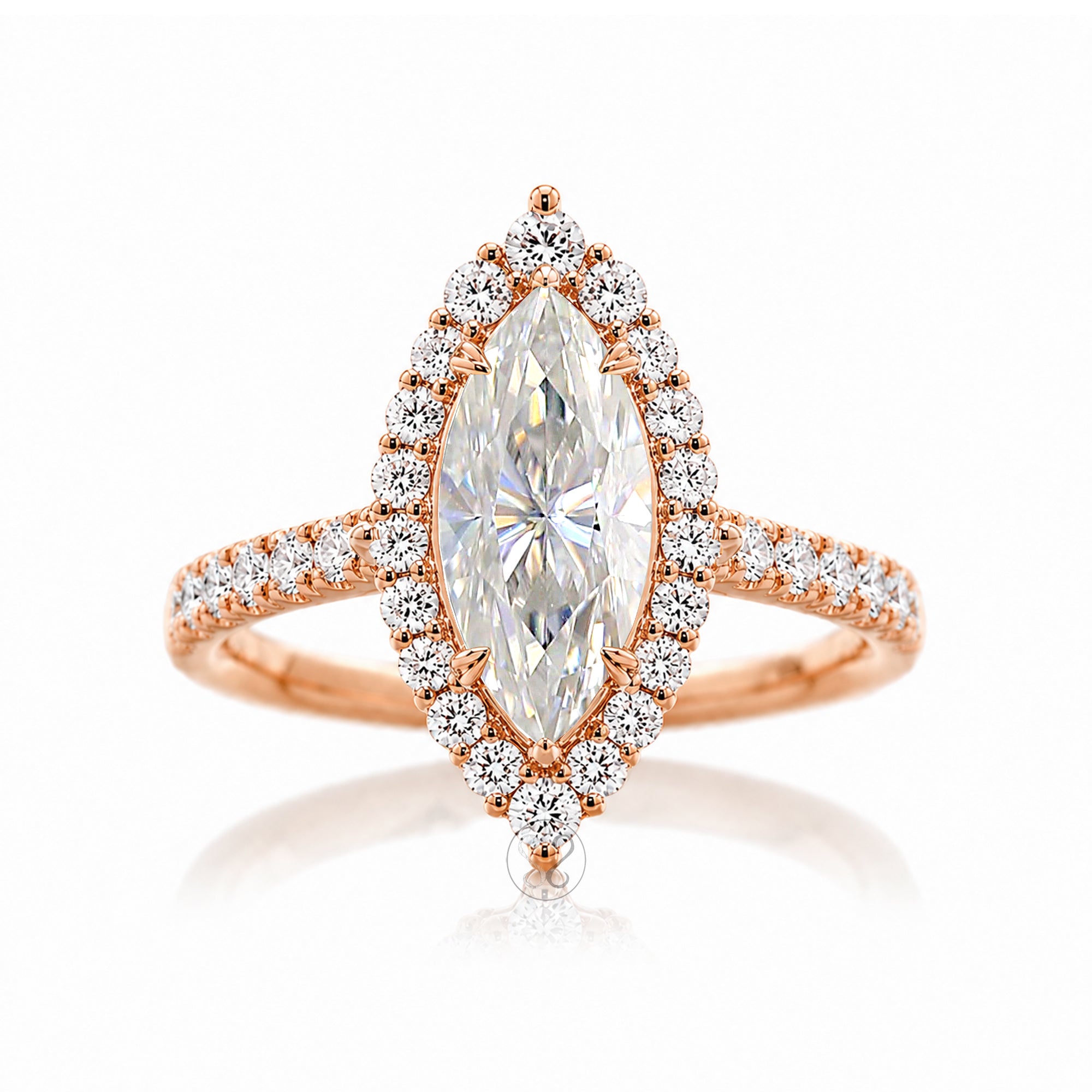 The Haley Marquise Cut Moissanite Ring