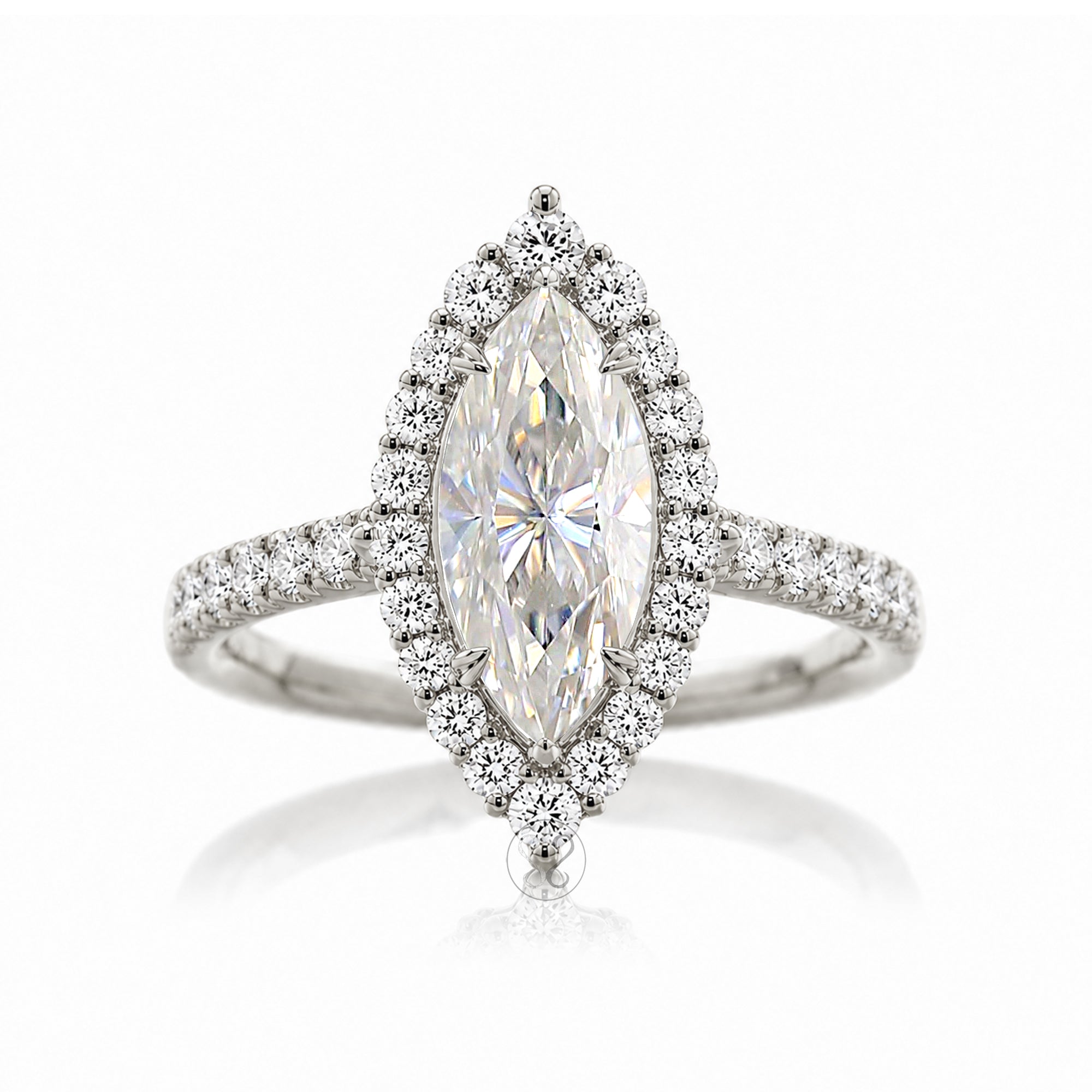 The Haley Marquise Cut Moissanite Ring