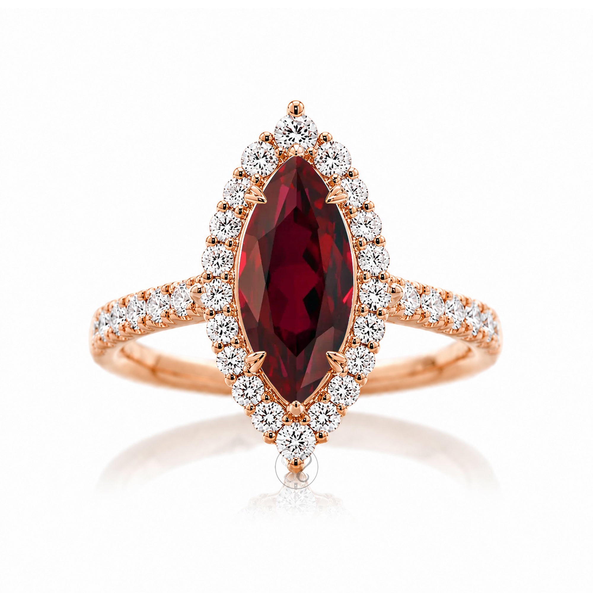 The Haley Marquise Cut Ruby Ring