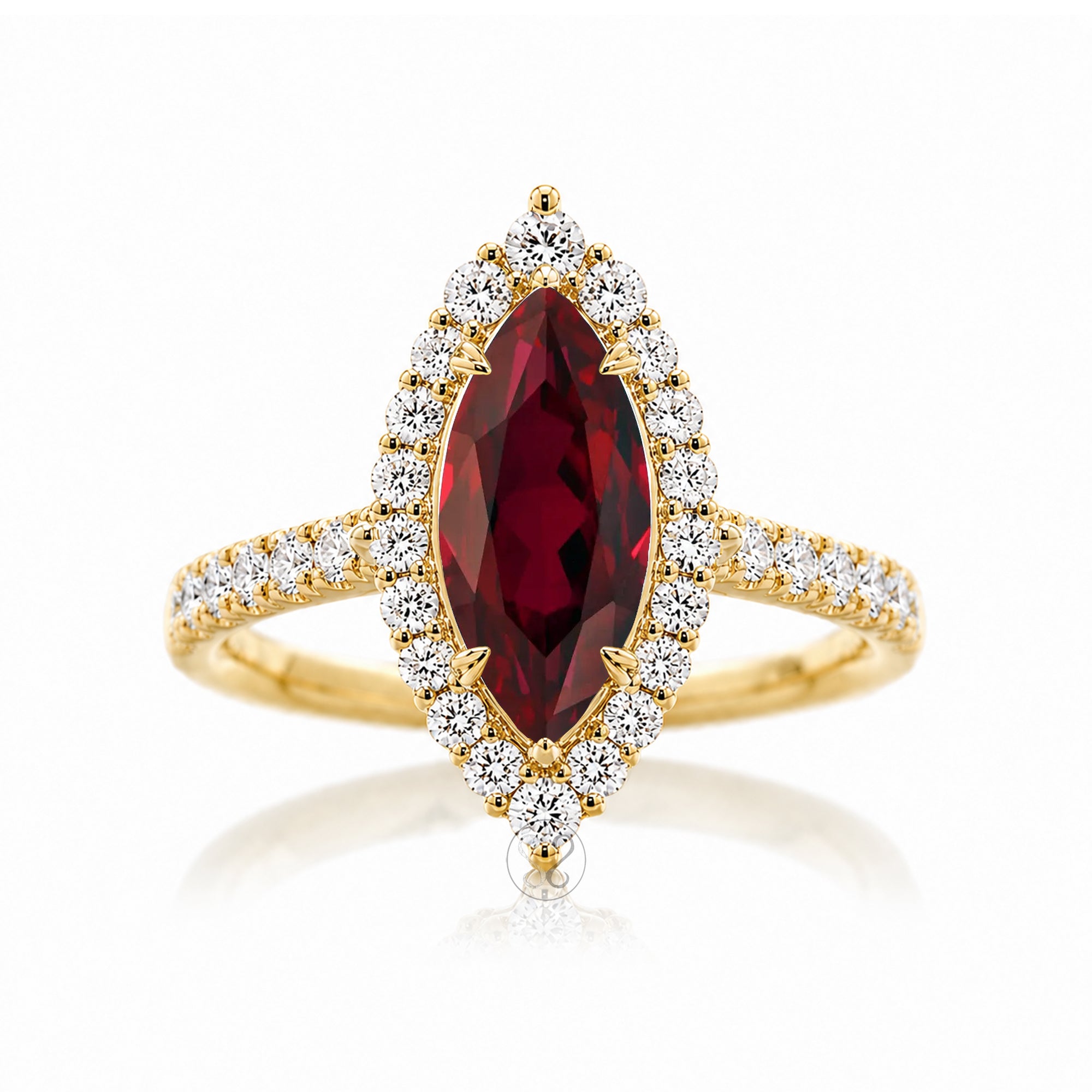 The Haley Marquise Cut Ruby Ring