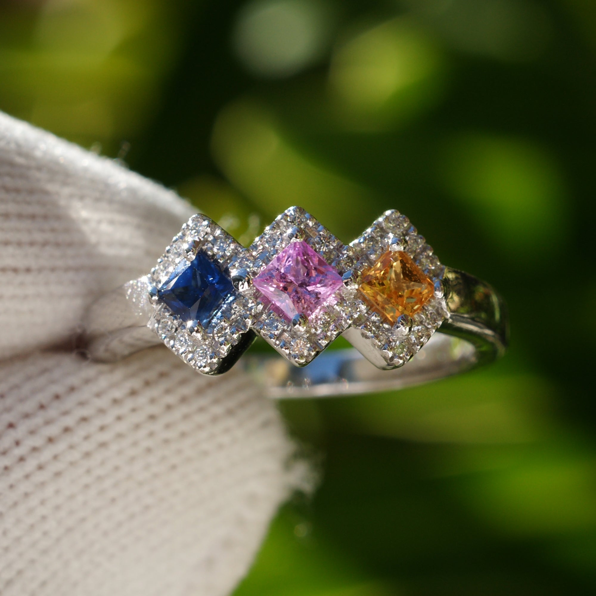 The Multi Color Sapphire Princess Band