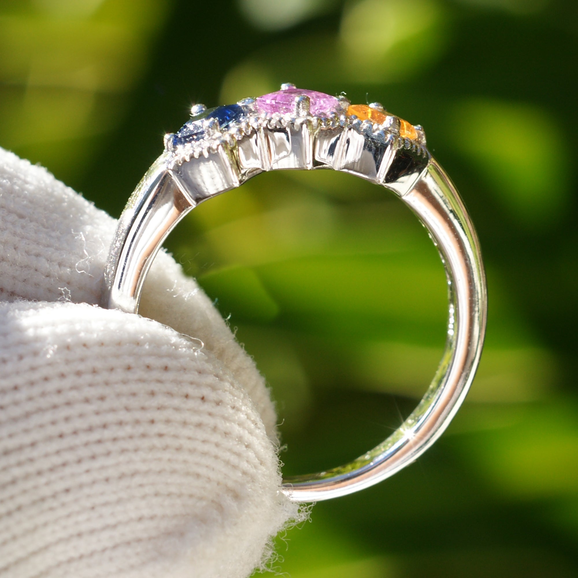 The Multi Color Sapphire Princess Band