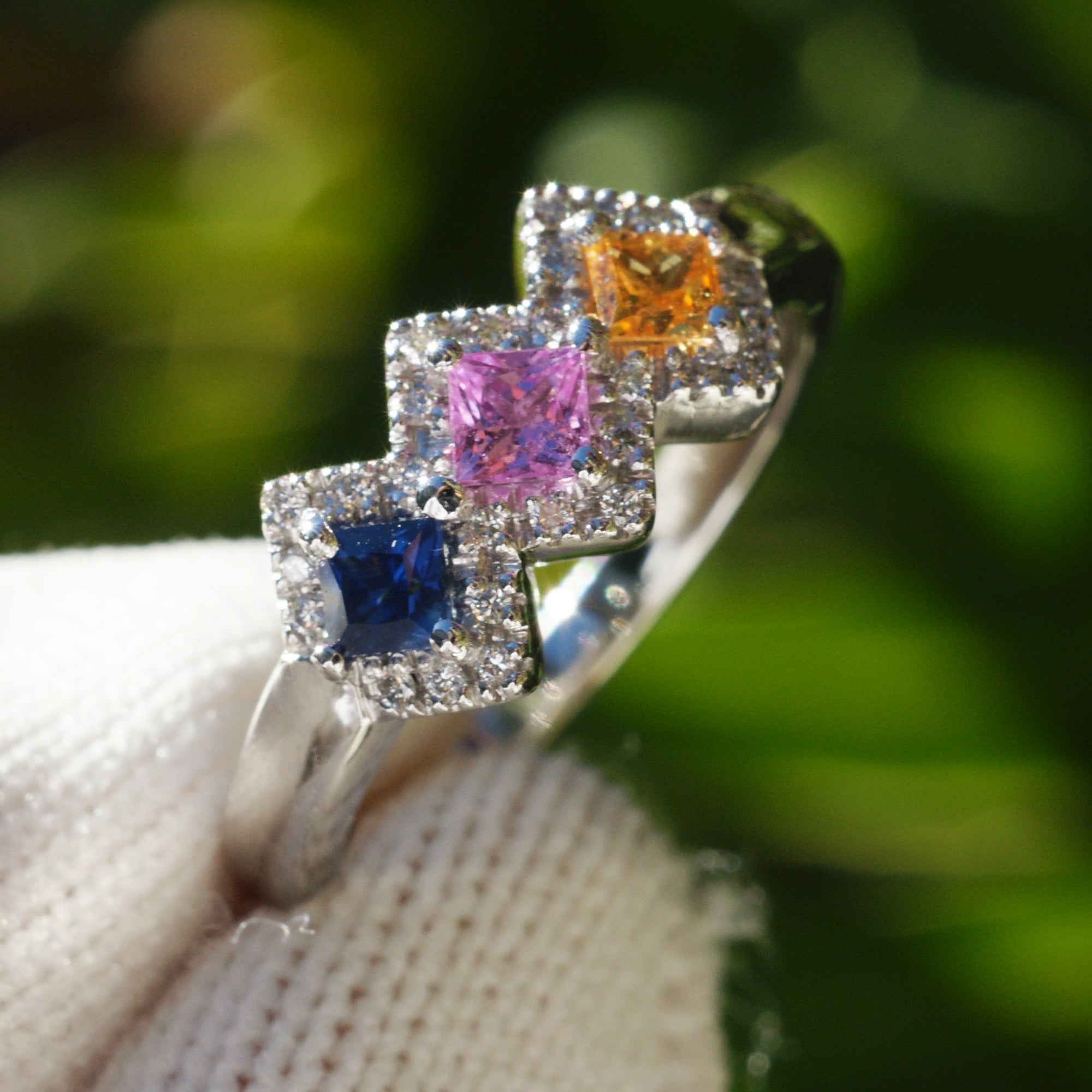 The Multi Color Sapphire Princess Band