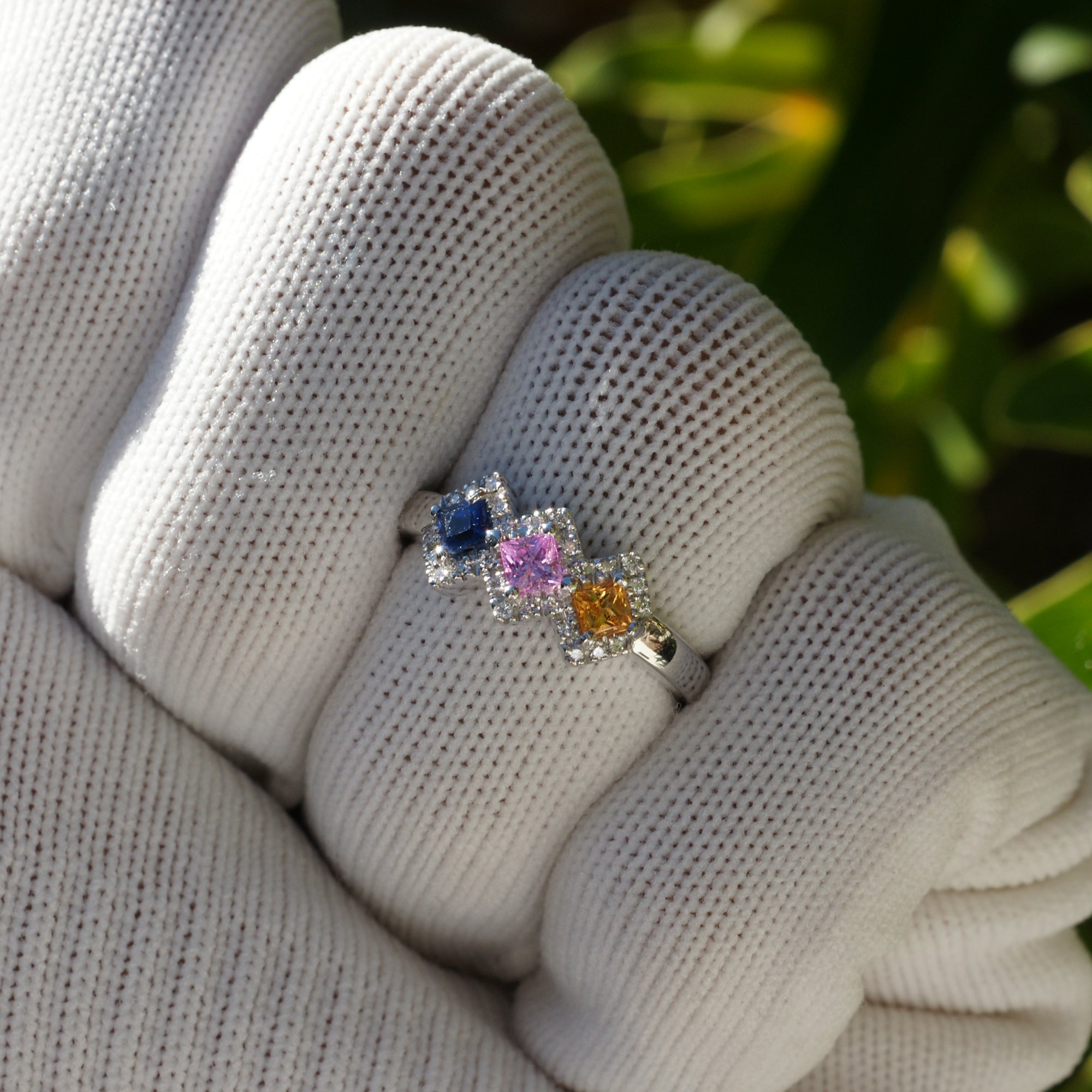 The Multi Color Sapphire Princess Band