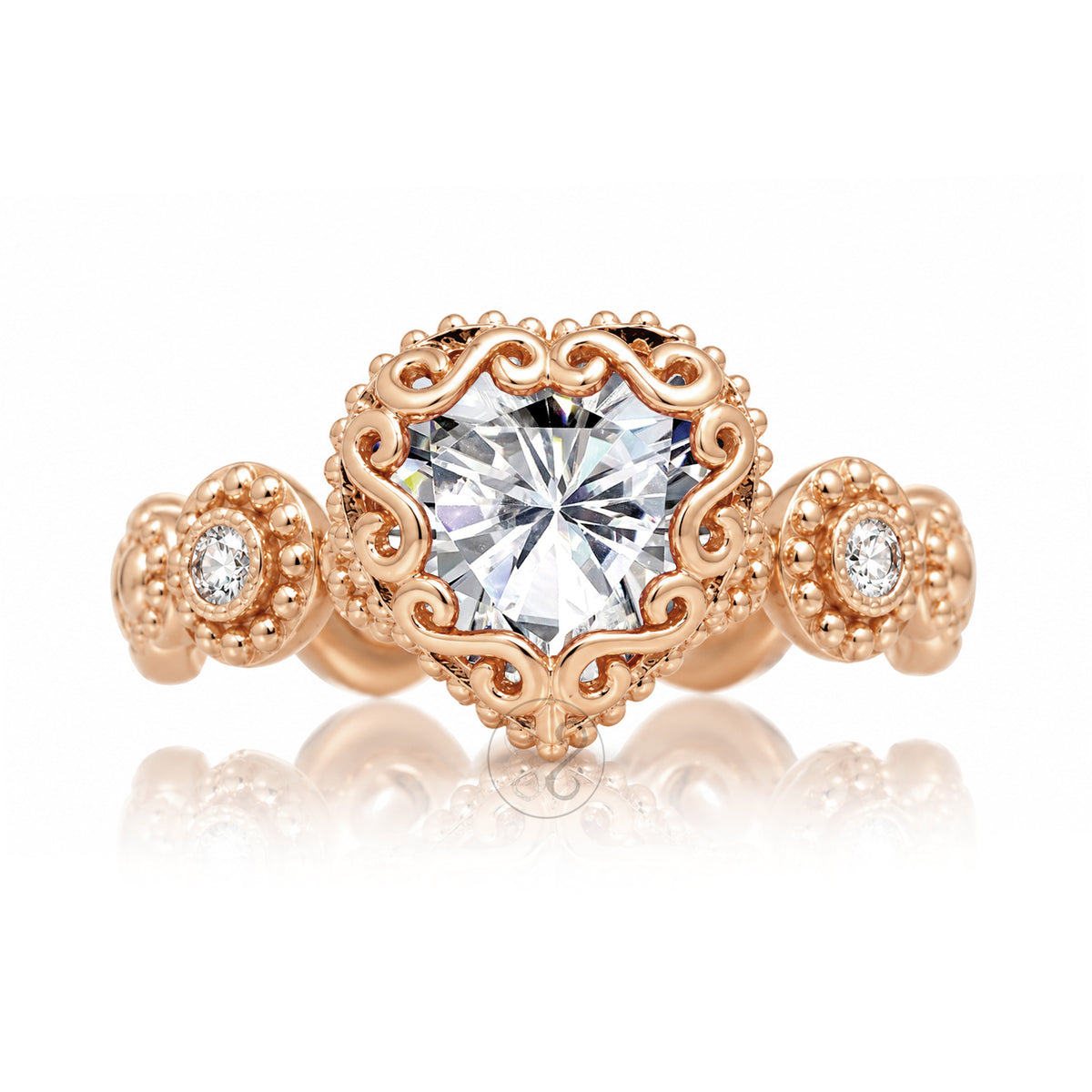 The Nilda Heart Moissanite Ring