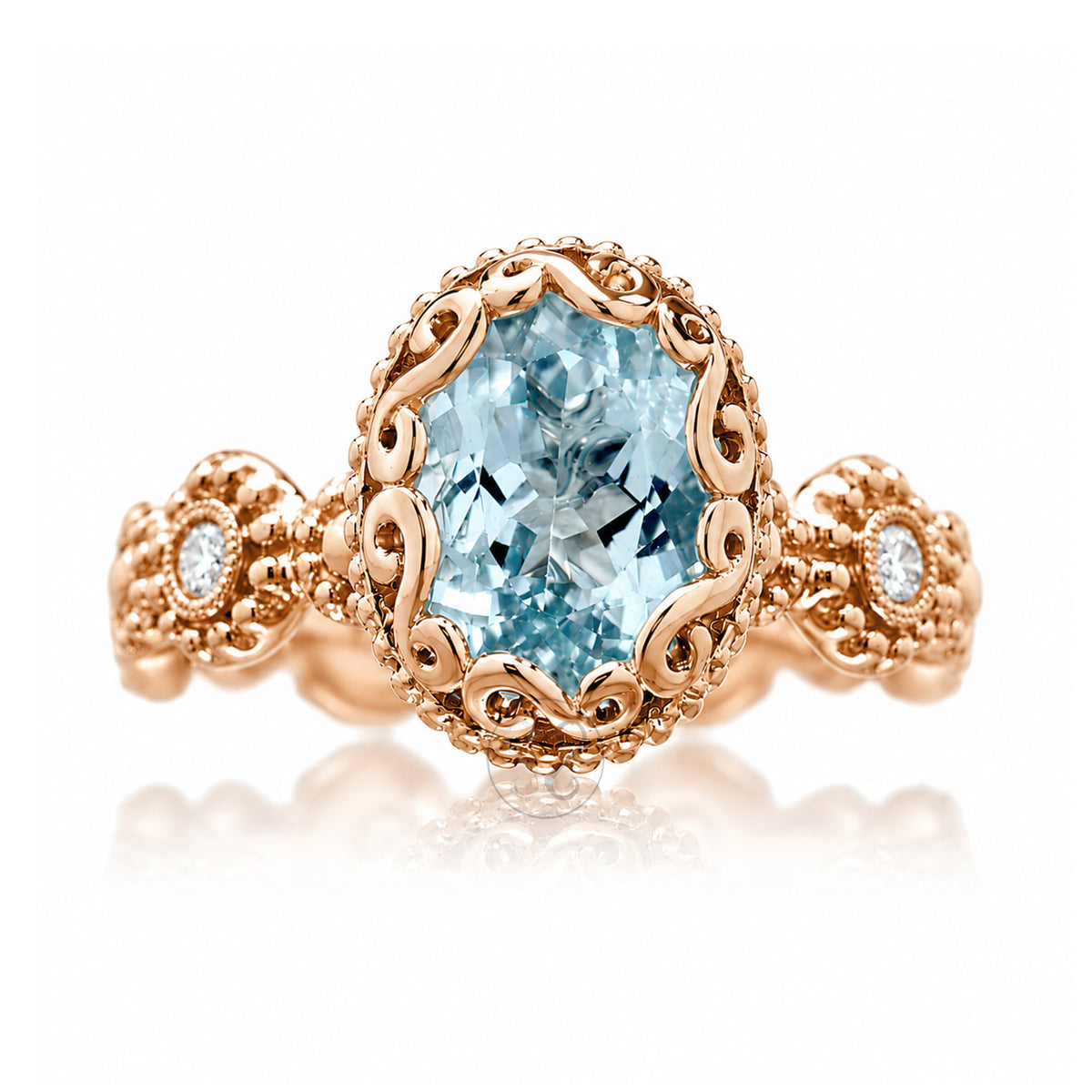 The Nilda Oval Aquamarine Ring