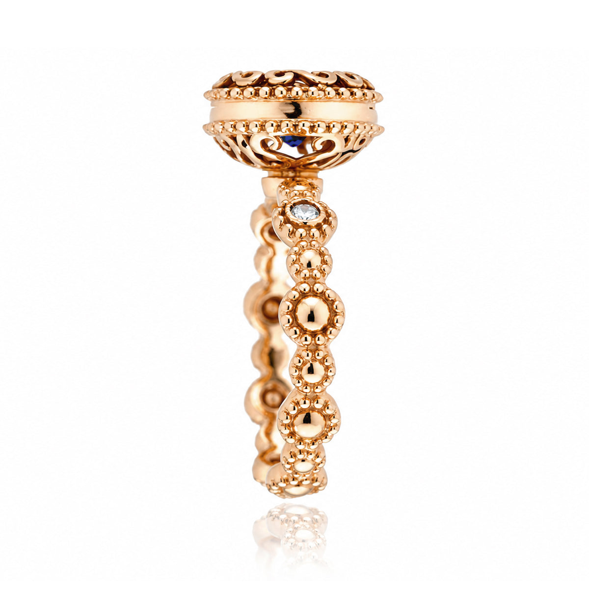 The Nilda Oval Blue Sapphire Ring