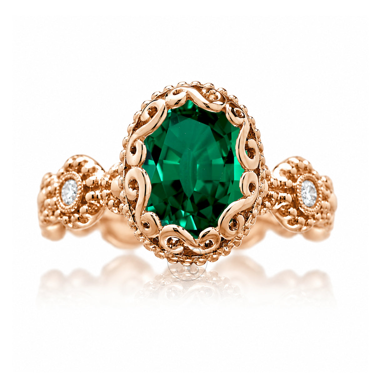 The Nilda Oval Emerald Ring