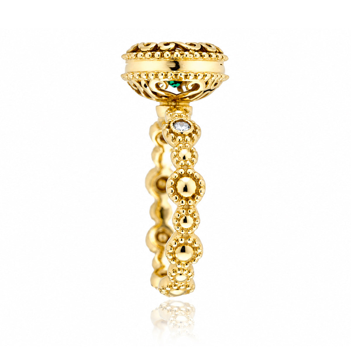 The Nilda Oval Emerald Ring
