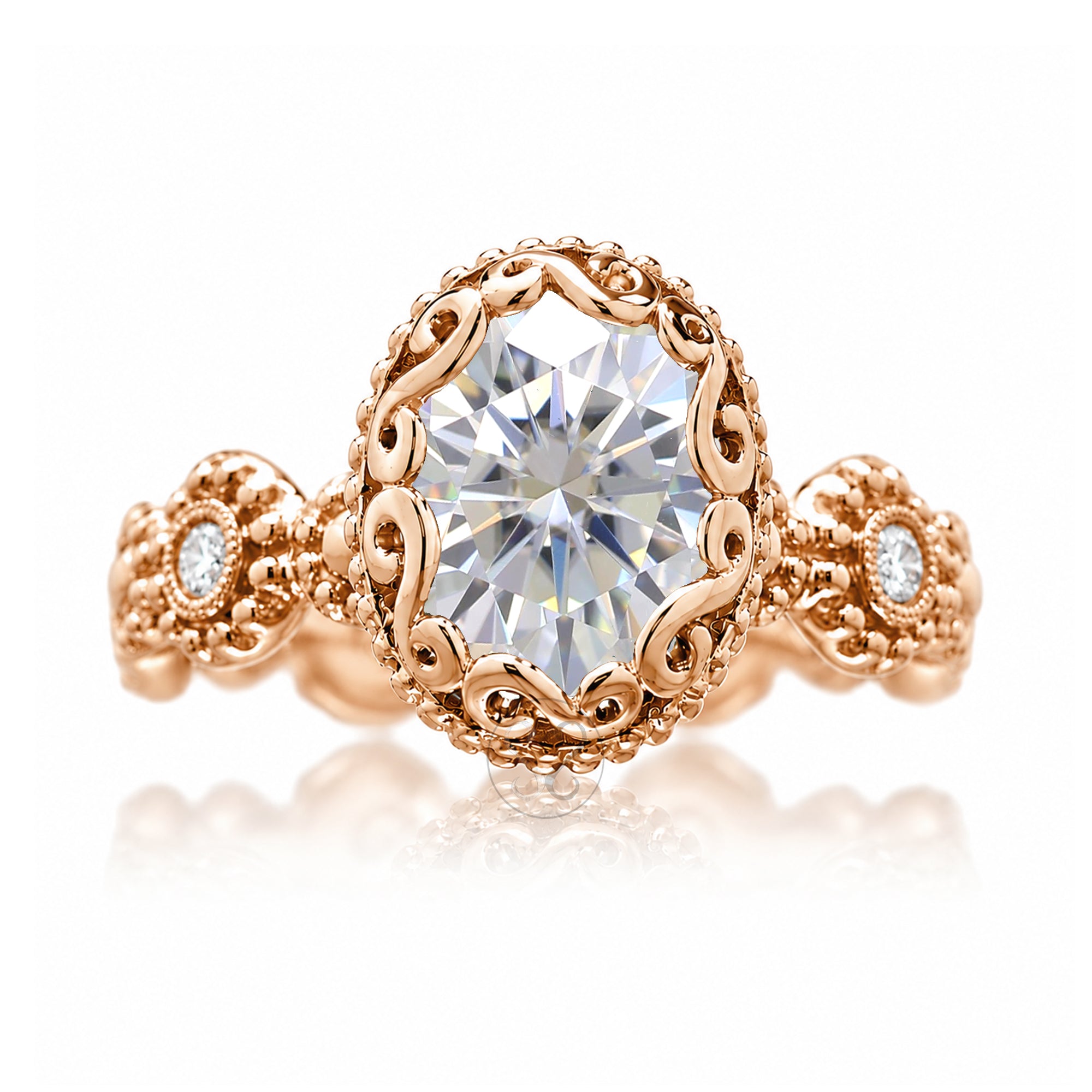 The Nilda Oval Moissanite Ring