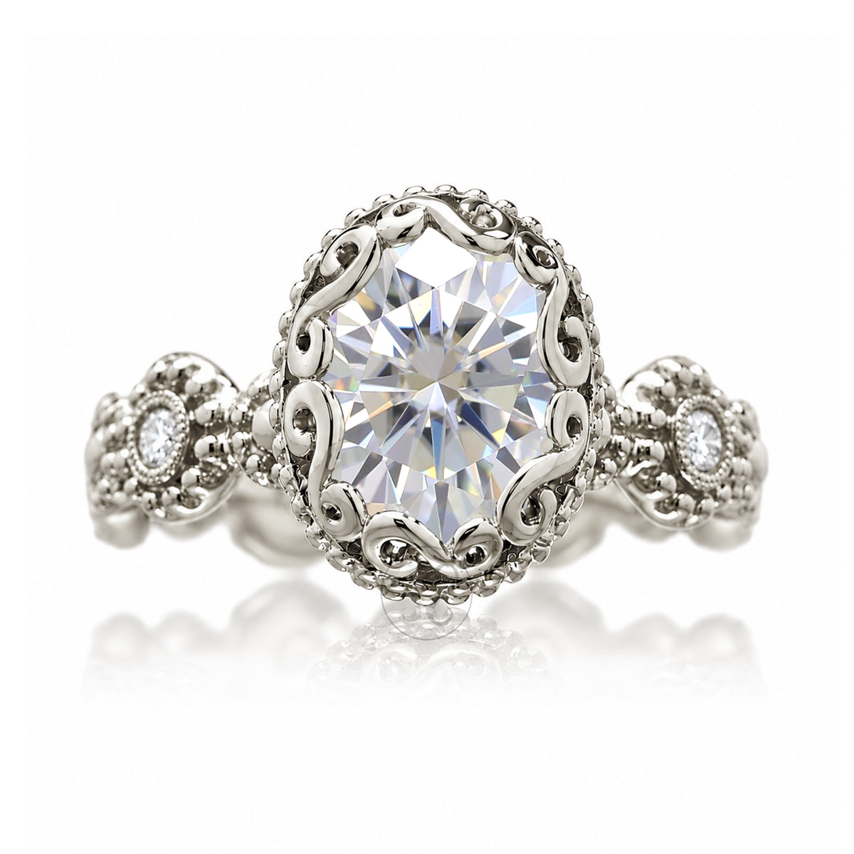 The Nilda Oval Moissanite Ring