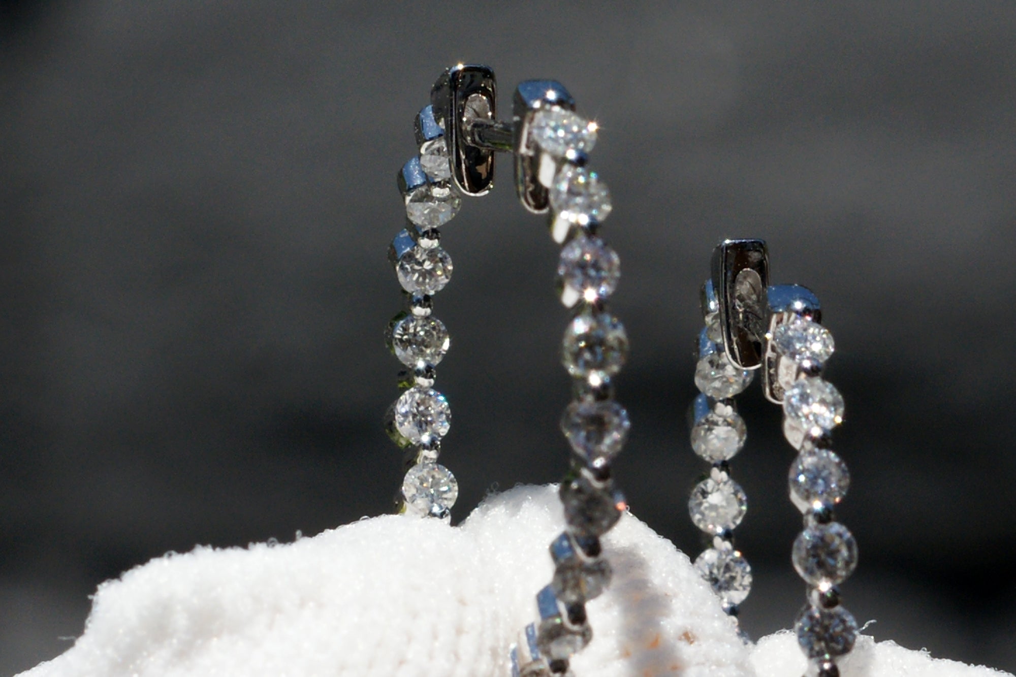 Nora Inside Out Diamond Hoop Earrings