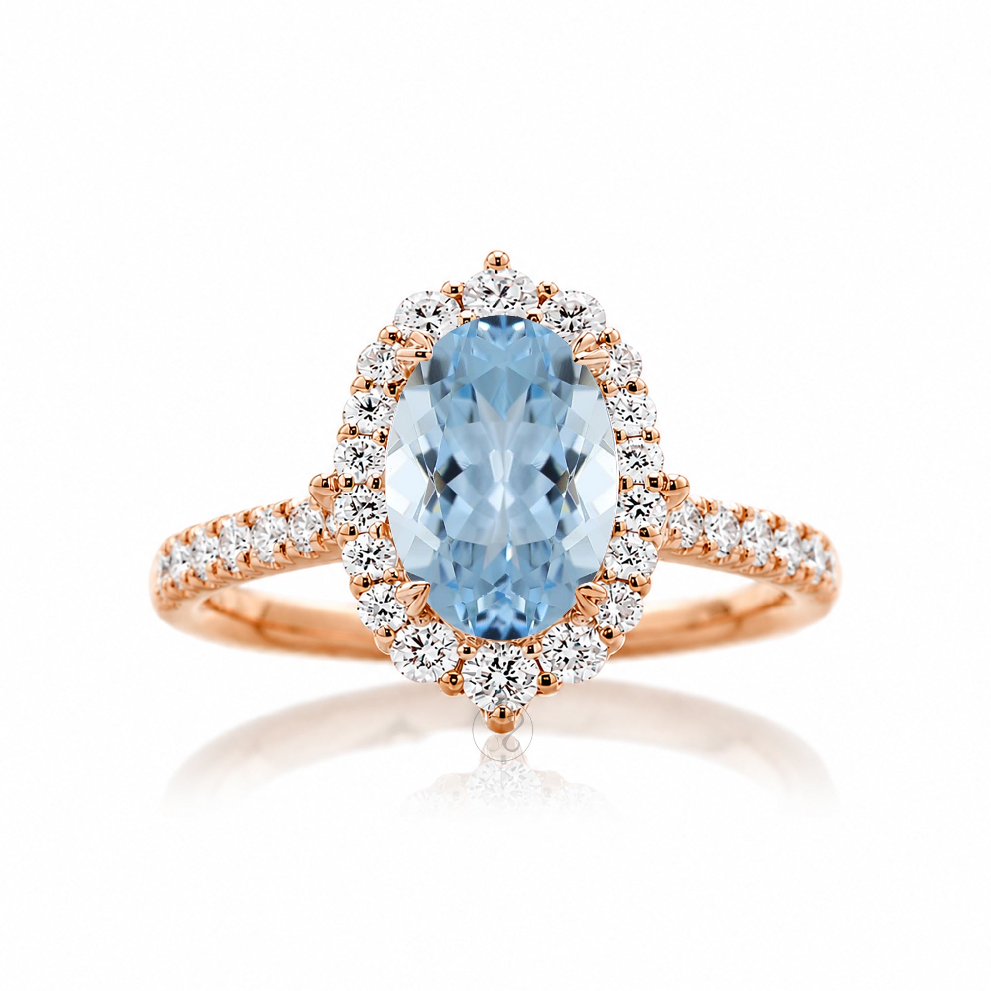 The Haley Oval Cut Aquamarine Ring