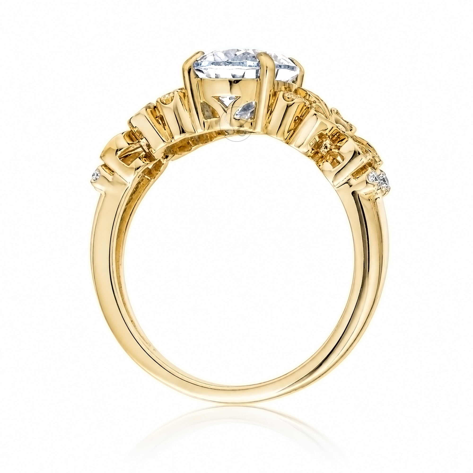 The Island Plumeria Oval Cut Diamond Ring