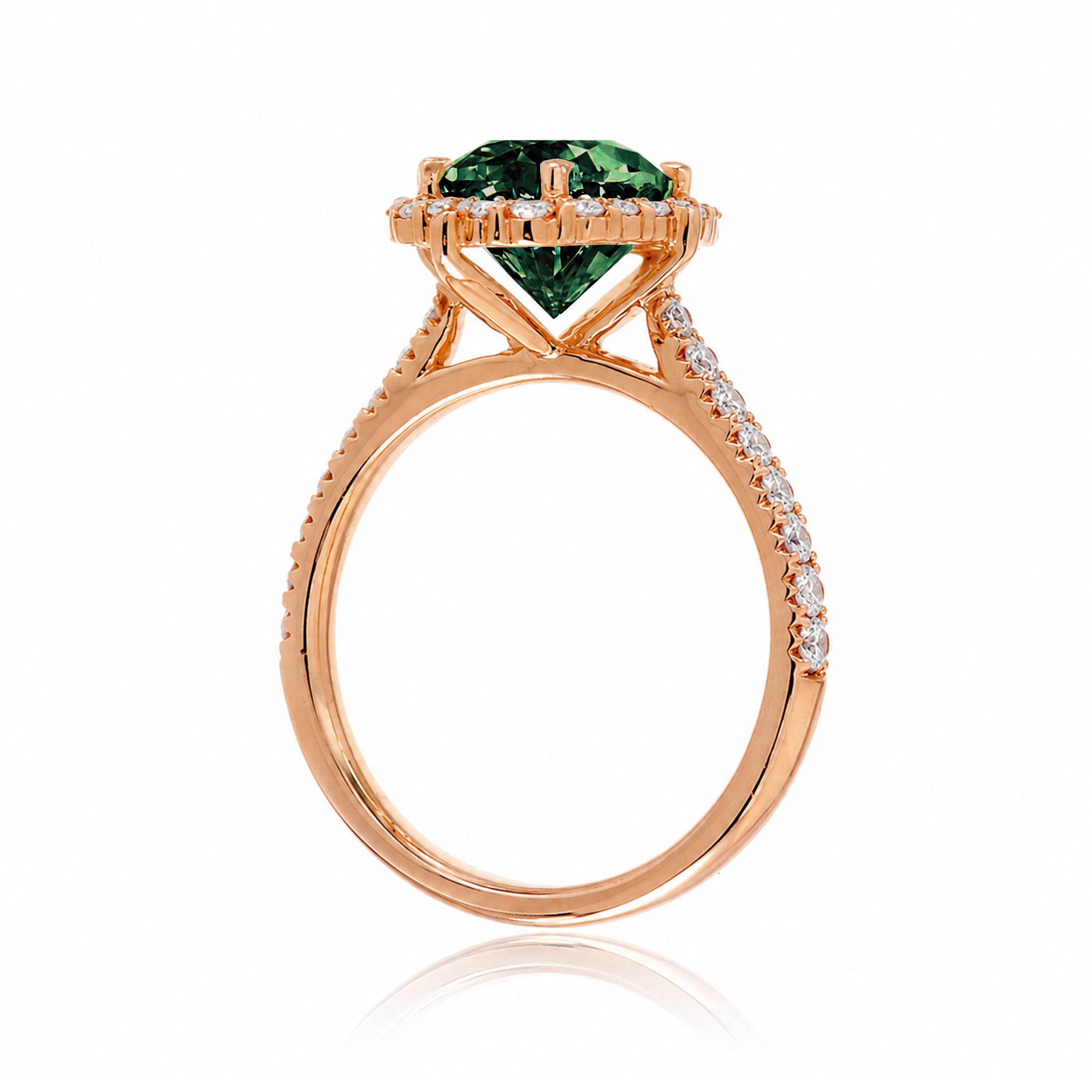The Haley Oval Green Emerald Ring
