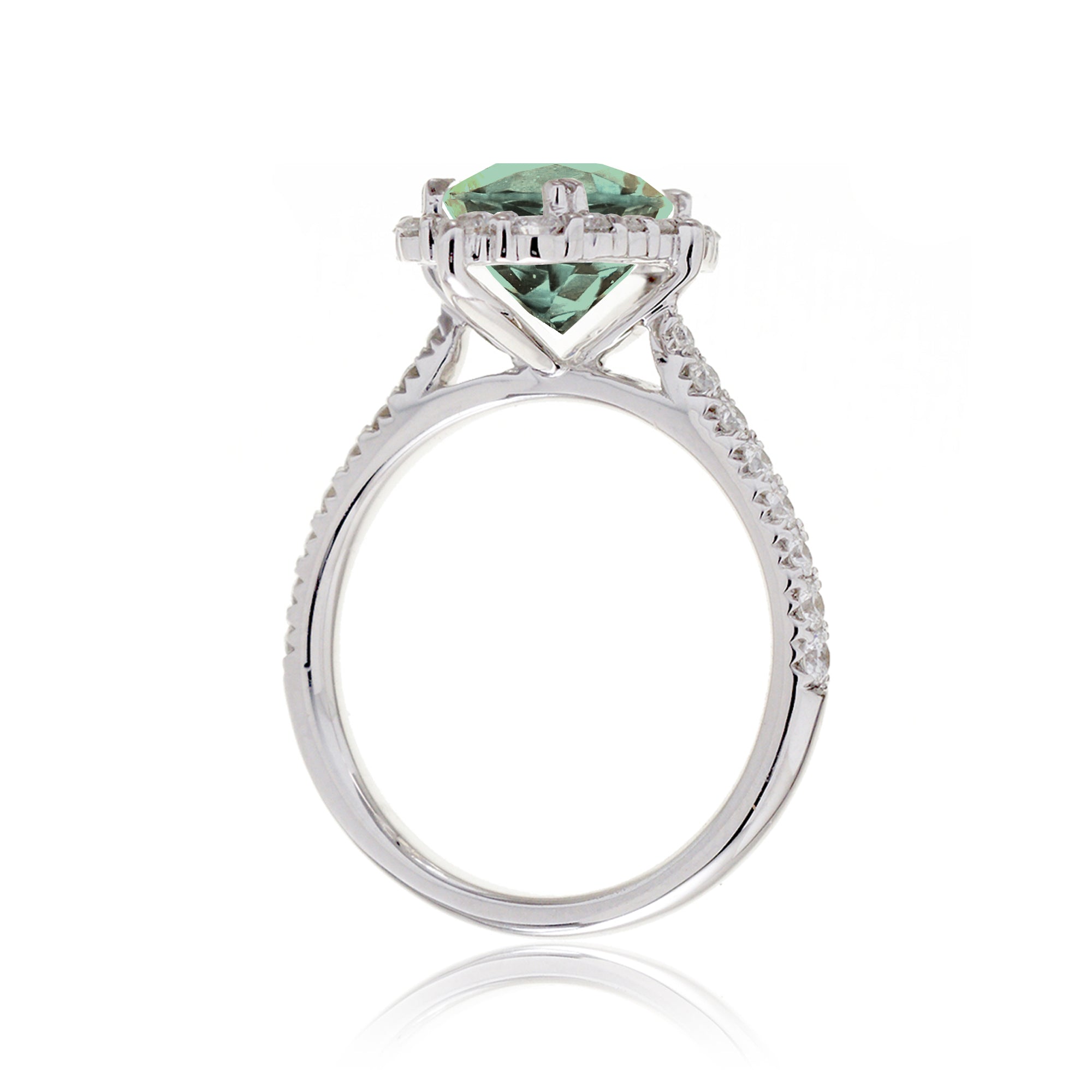 The Haley Oval Cut Green Sapphire Ring