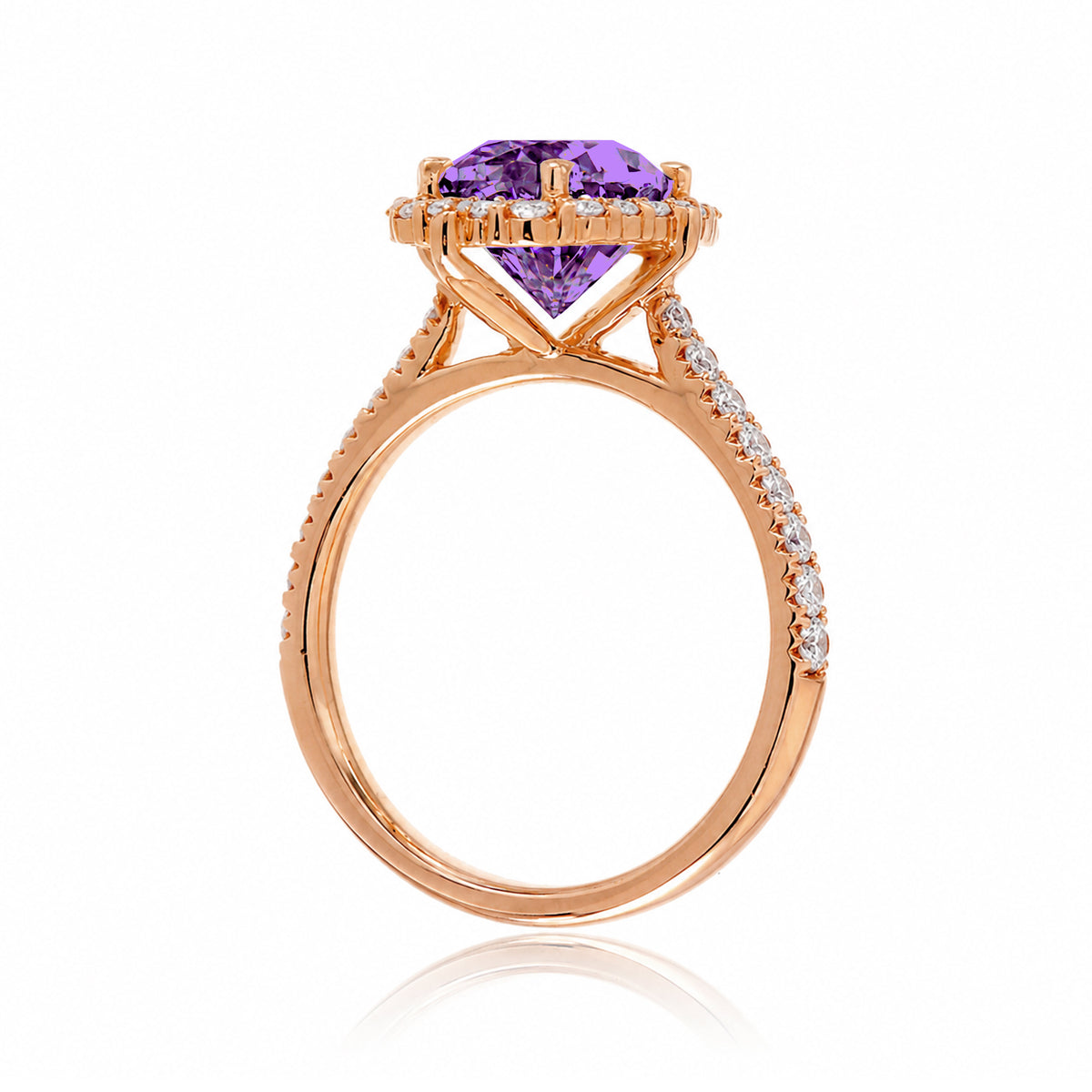 The Haley Oval Cut Amethyst Ring