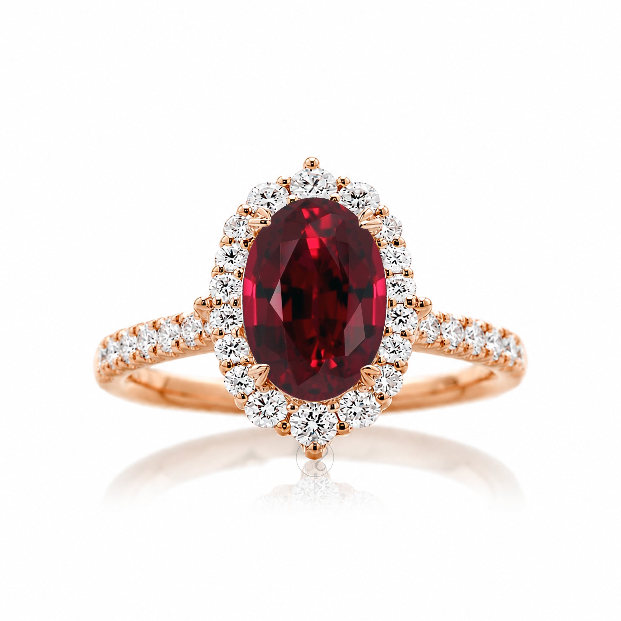 The Haley Oval Cut Ruby Ring