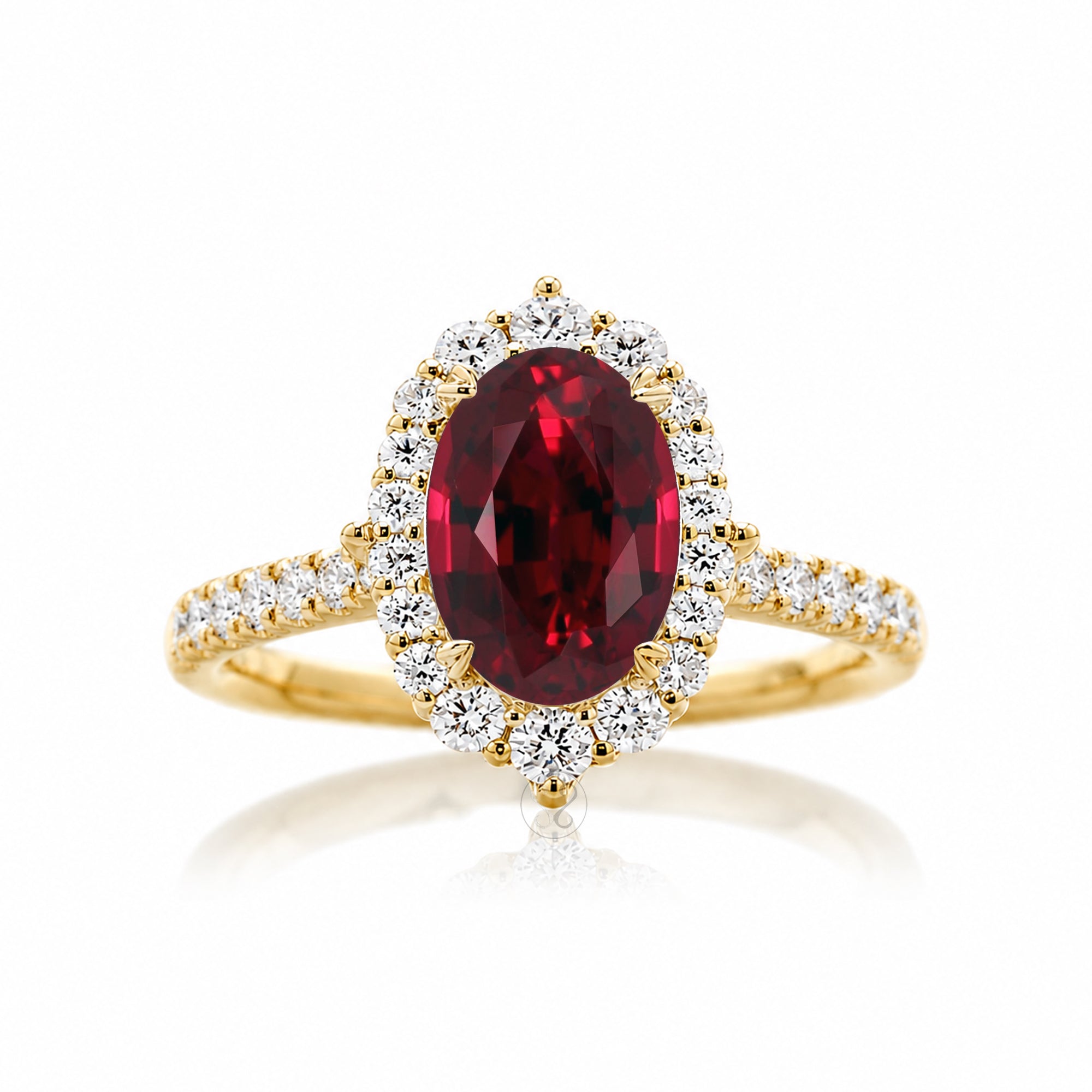 The Haley Oval Cut Ruby Ring