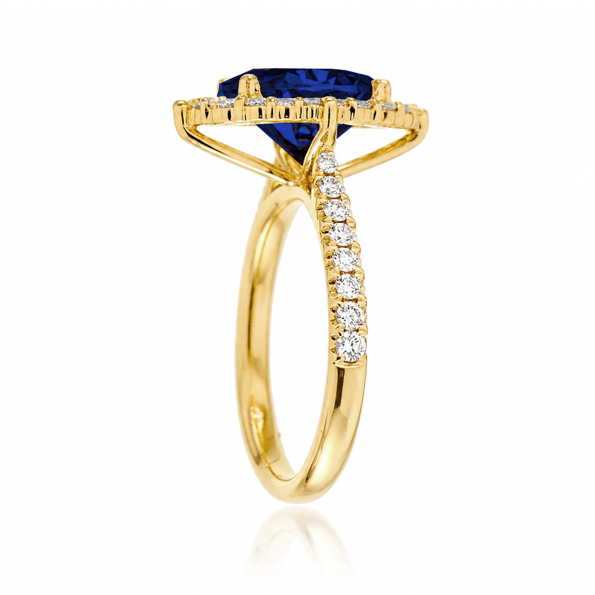 The Haley Marquise Cut Blue Sapphire Ring