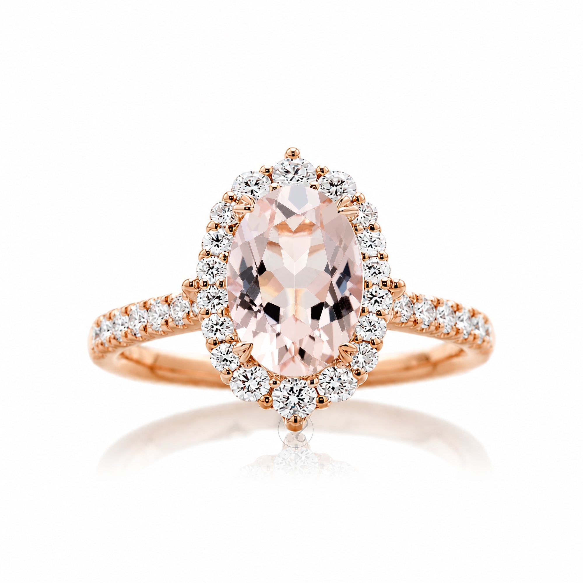 The Haley Oval Cut Morganite Ring