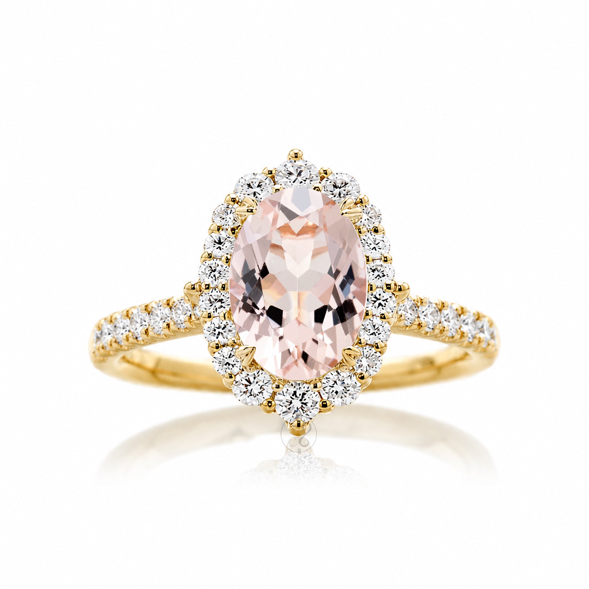 The Haley Oval Cut Morganite Ring