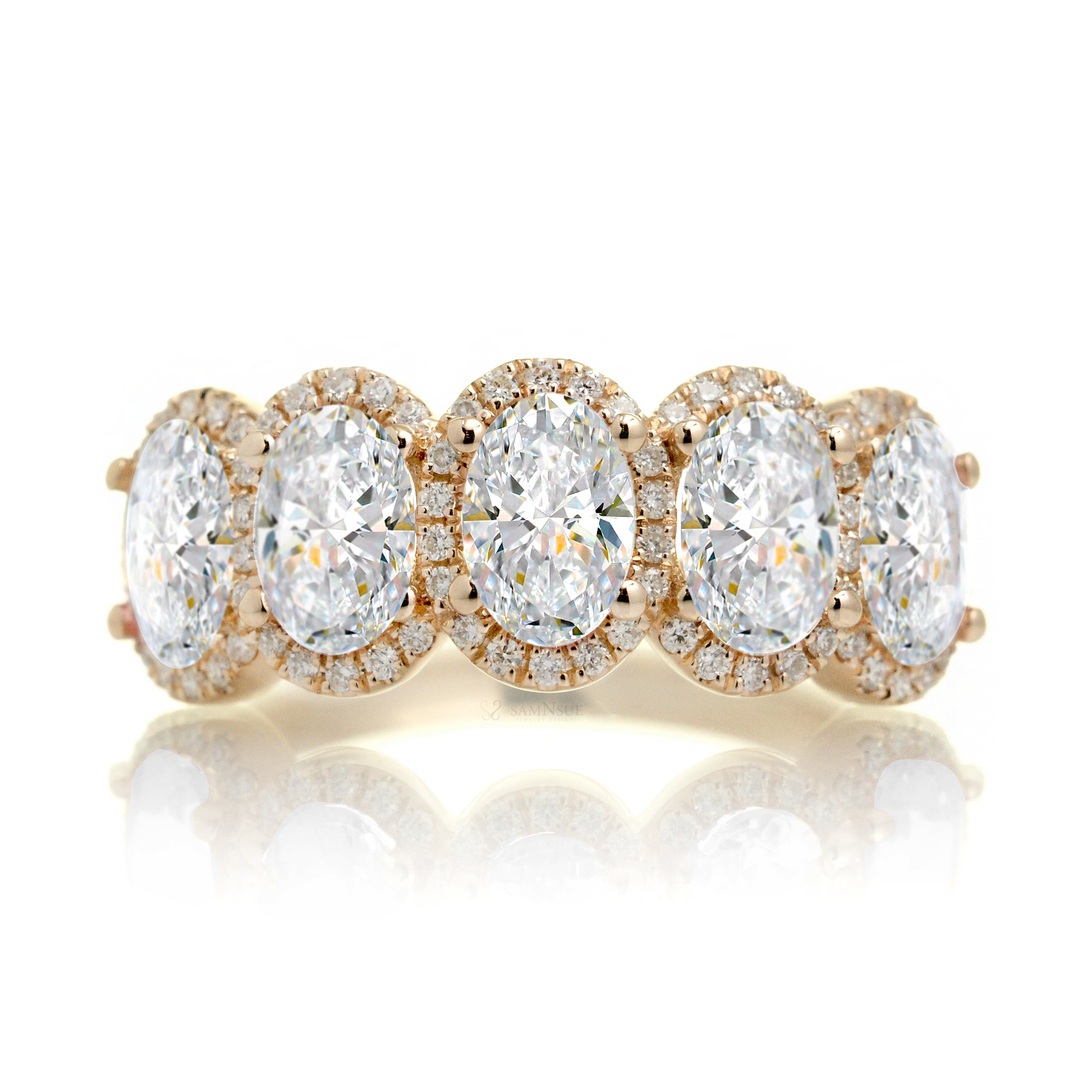 The Olivia Oval Lab-Grown or Natural Diamond Wedding Anniversary Ring
