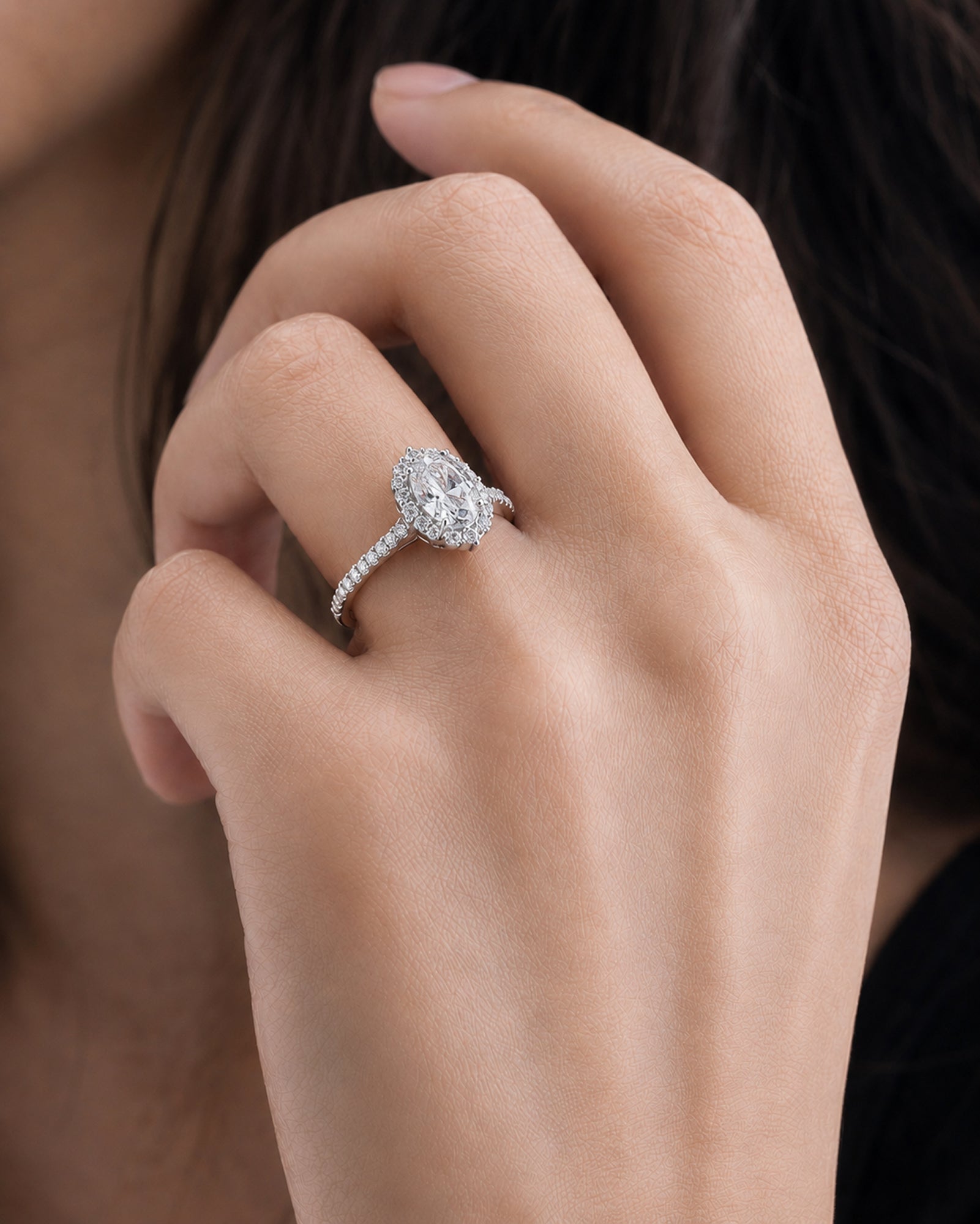 The Haley Oval Diamond Ring
