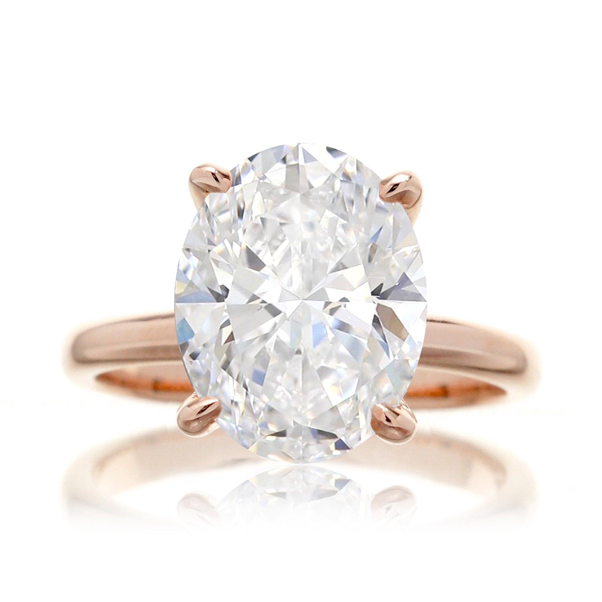 The Kim Solitaire  Oval Diamond ( Lab-Grown)
