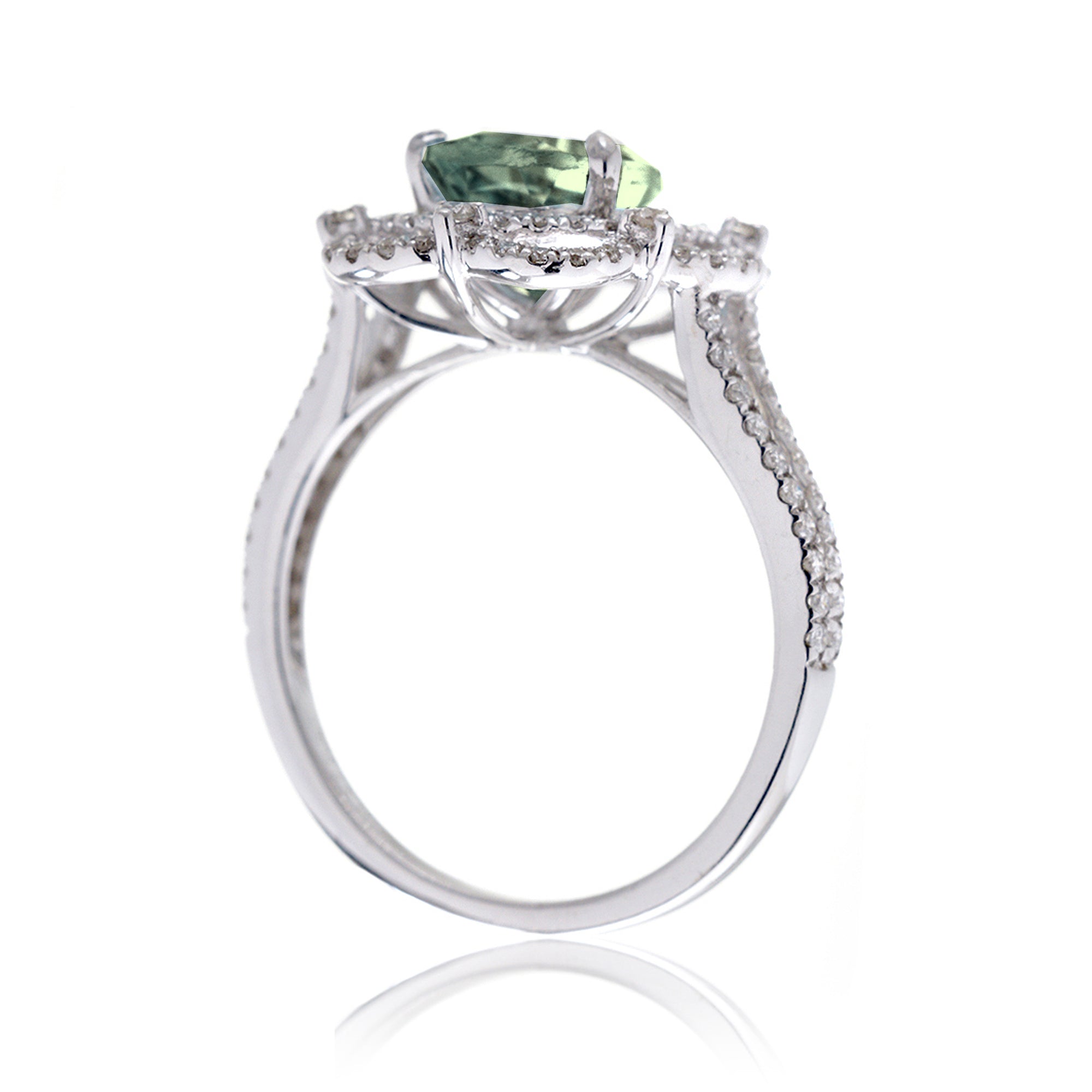 The Anastasia Pear Cut Green Sapphire Ring