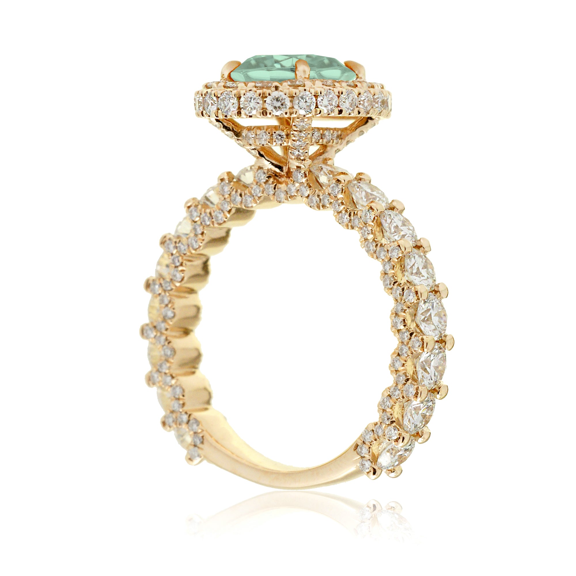 The Florence Pear Green Sapphire Ring