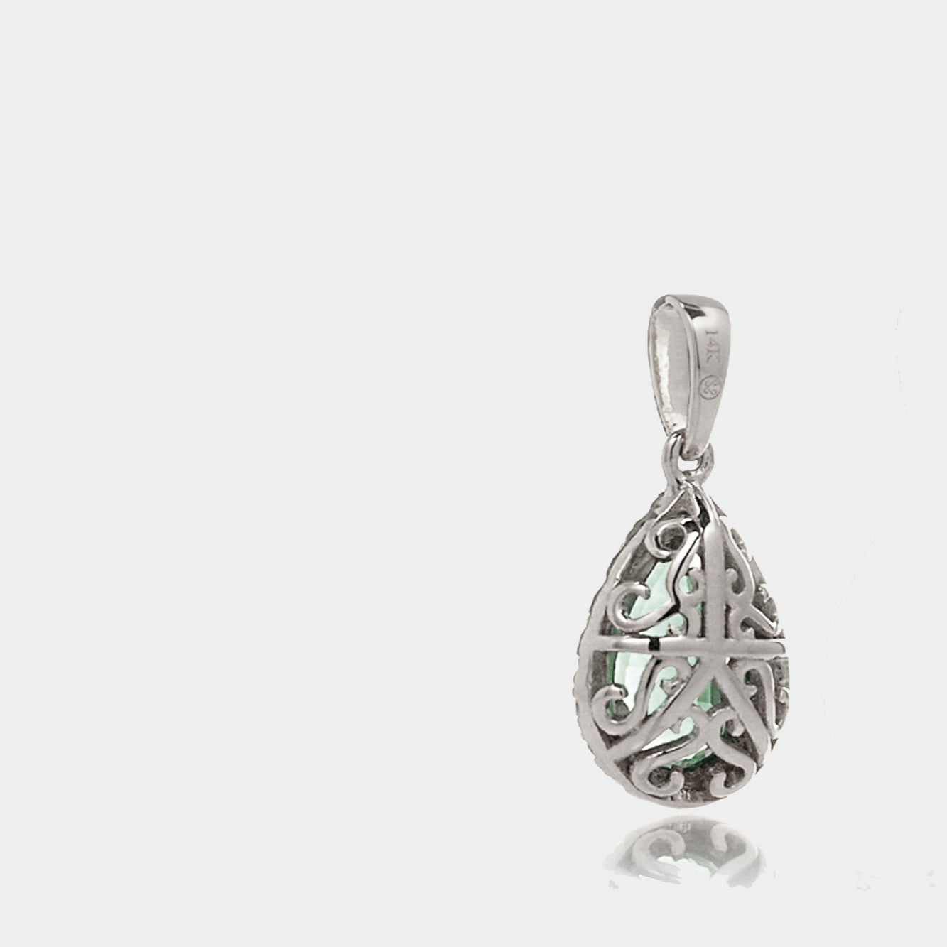 The Signature Pear Green Sapphire Pendant